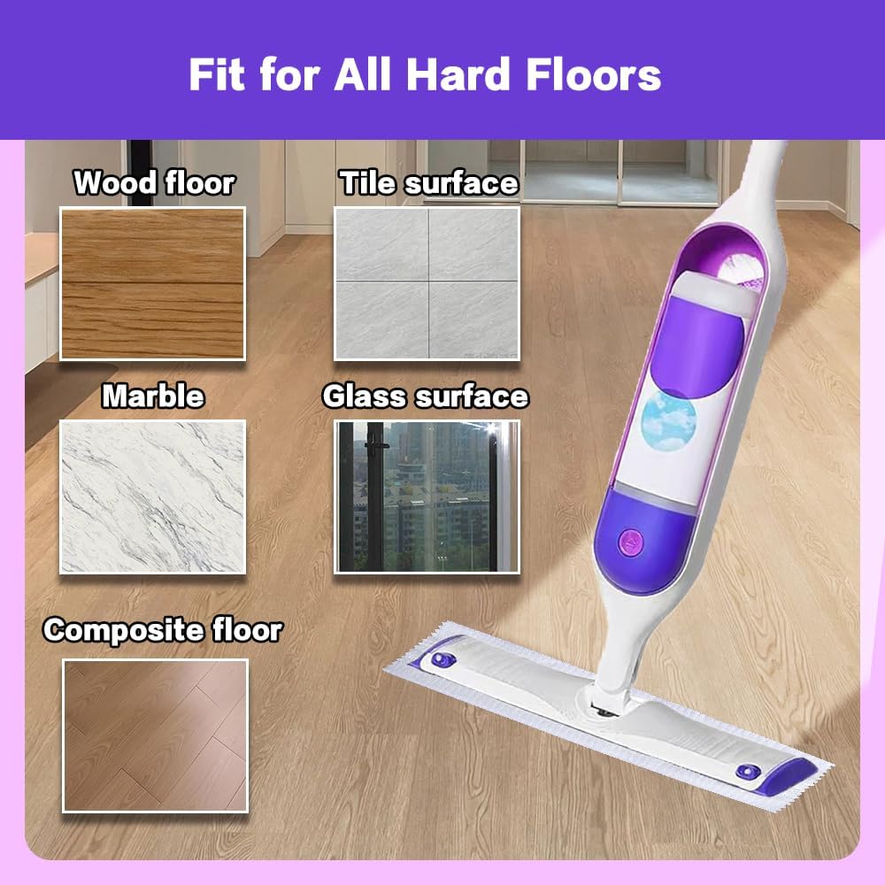 Disposable Mopping Pad Refills for PowerMop 20-Pack Purple