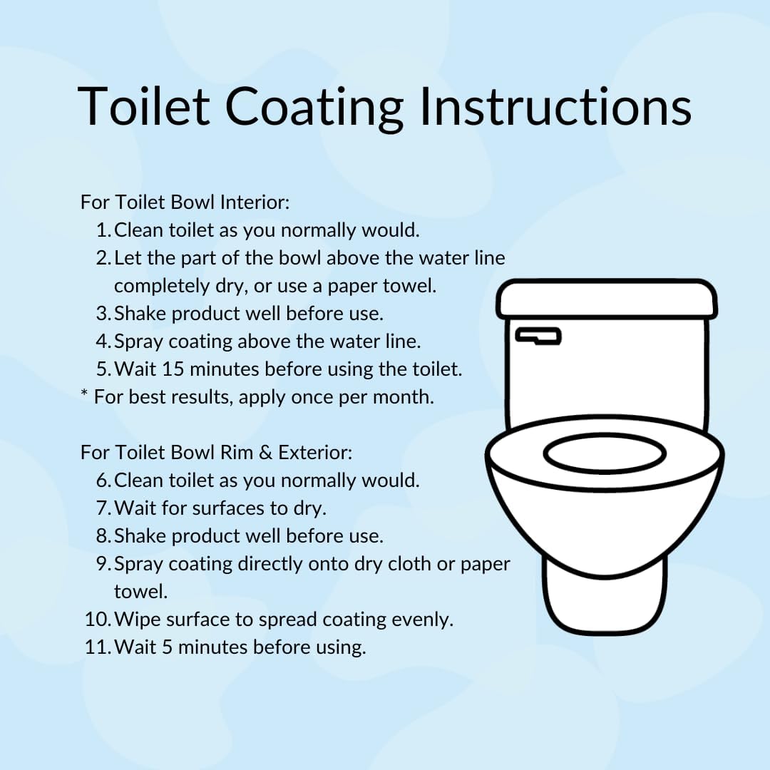 spotLESS MATERIALS Toilet Coating Spray - Easy Clean and Stain Resistant