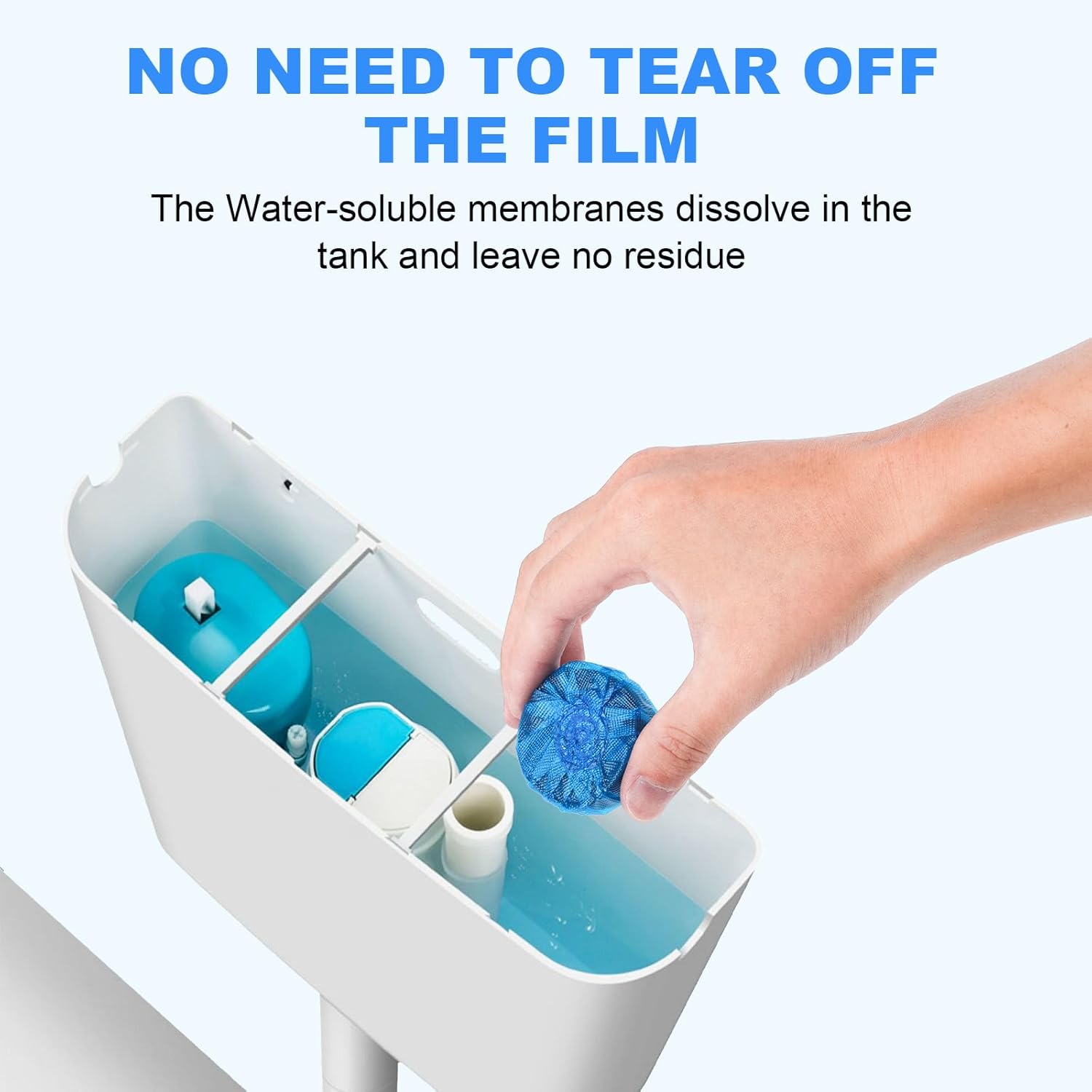 CHMI 100 Pack Toilet Bowl Cleaner Tablets - Blue