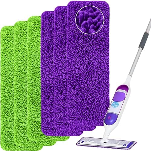 Aifacay Reusable Mop Pads for Swiffer PowerMop 6 Pack