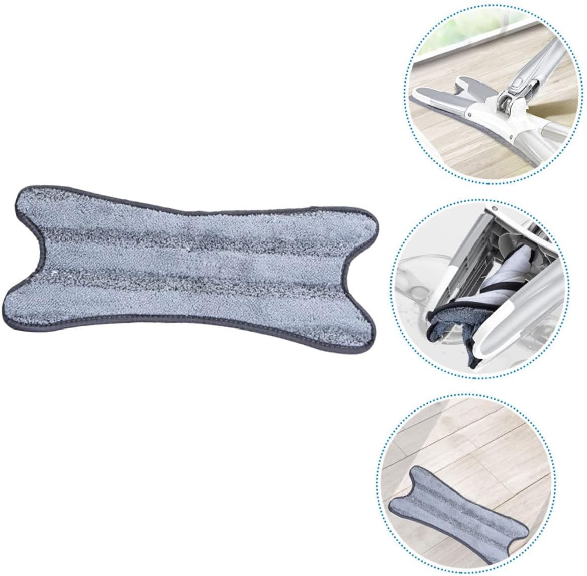 2pcs Multi-Function Flat Mop Cloth Butterfly Shape Reusable