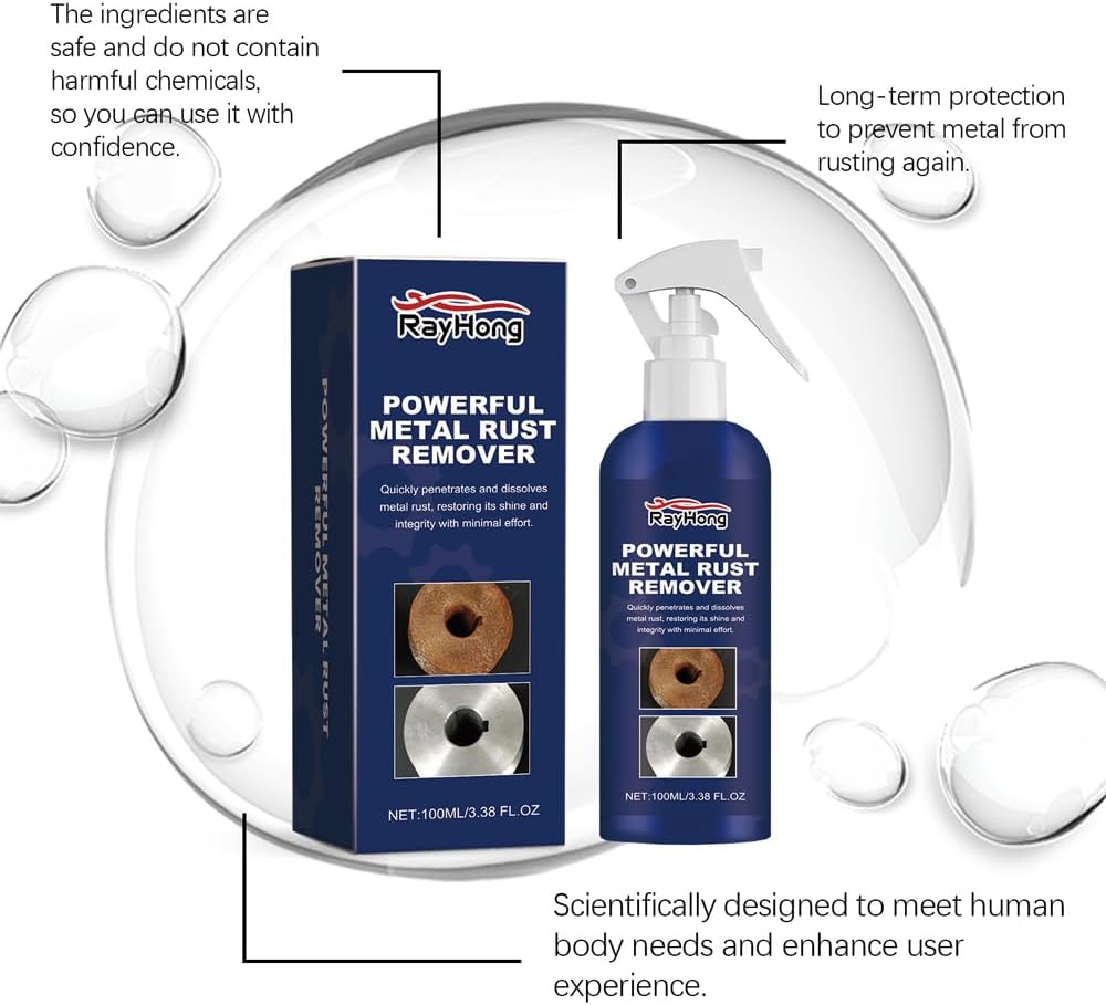 2024 New Powerful Metal Rust Remover Spray 3PCS 1