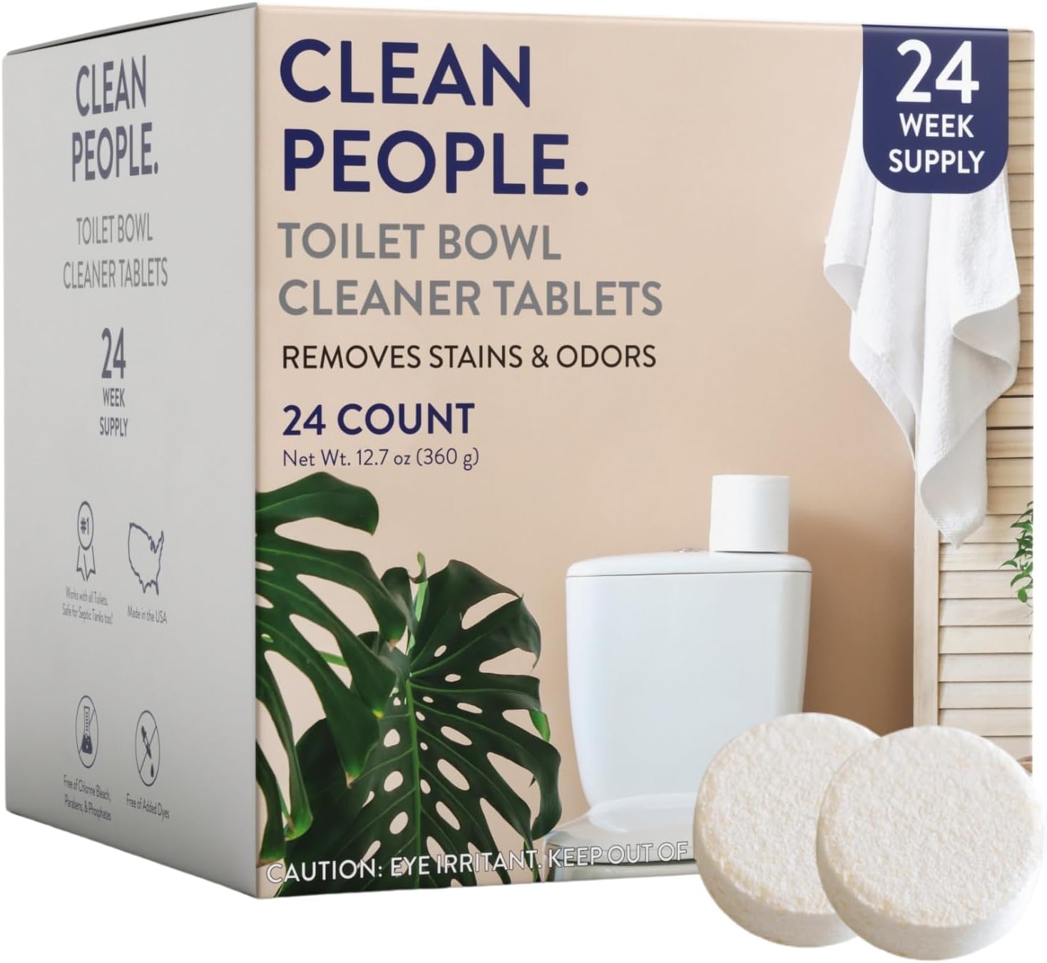 THE CLEAN PEOPLE Toilet Bowl Cleaner Tablets 24 Count 1