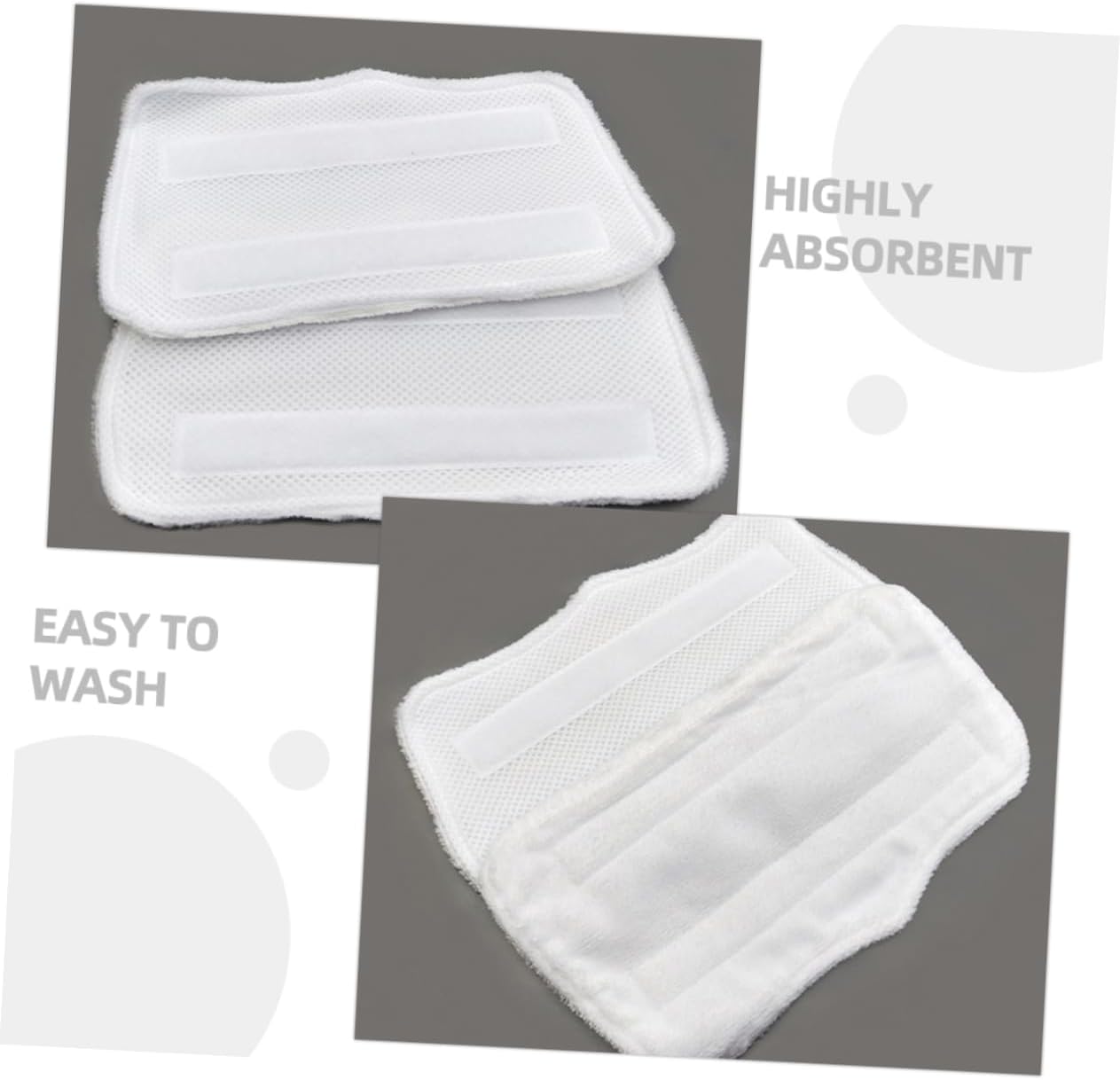 3pcs Washable Microfiber Steam Mop Pads for Shark Compatible