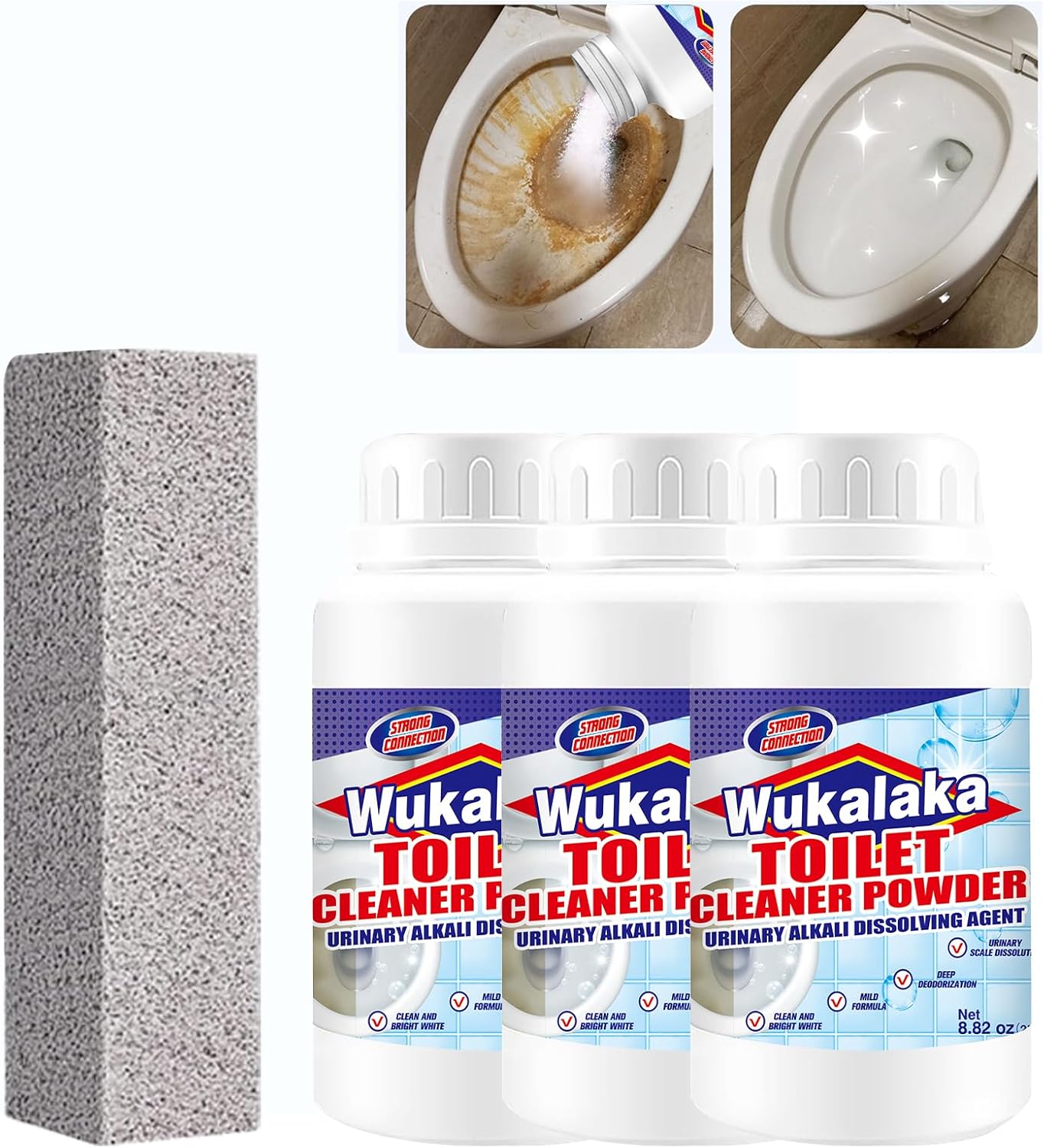 WUKALAKA Pumice Sticks for Toilet and Bathroom Cleaning