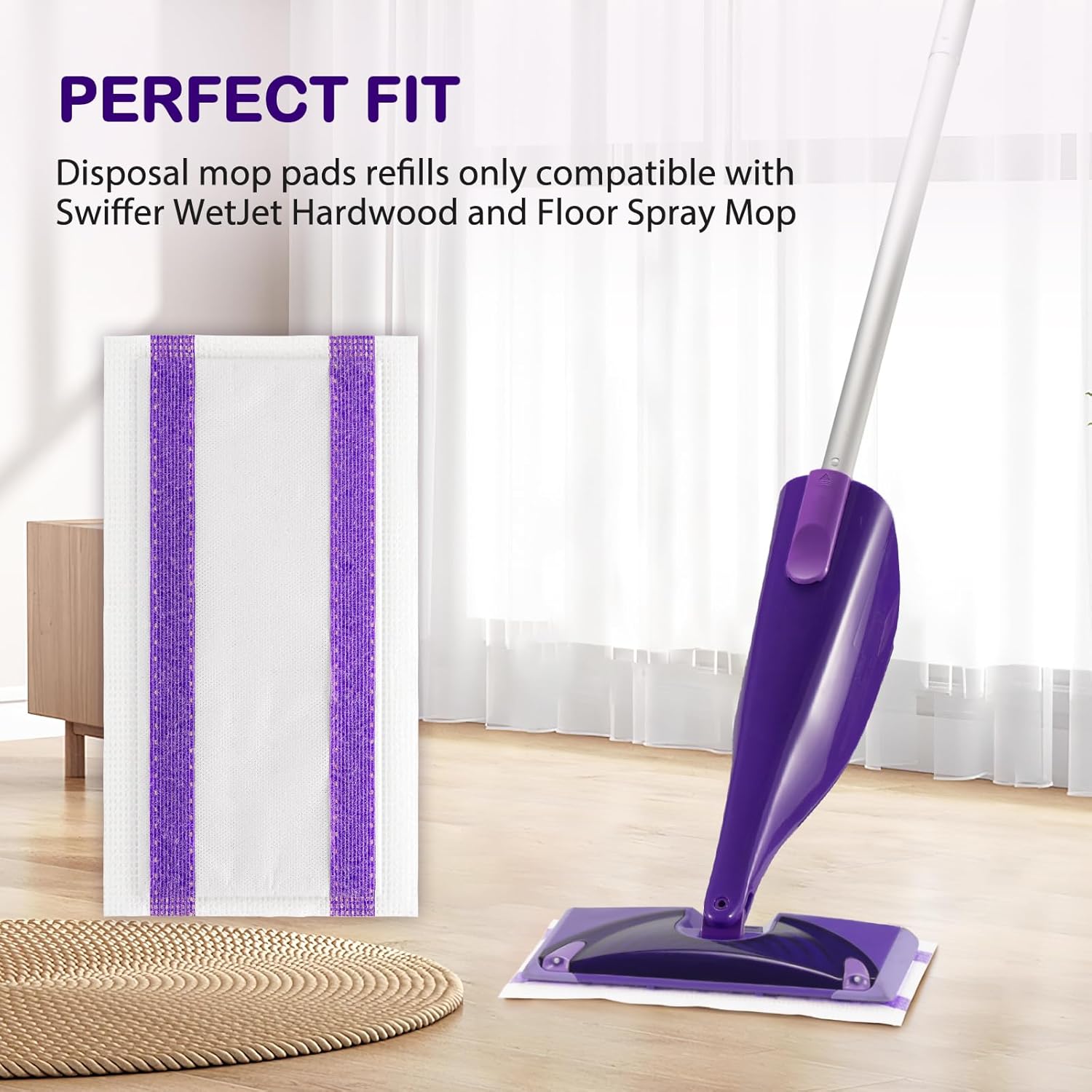 Zeekech 30 Count Spray Mop Pad Refills for Swiffer WetJet
