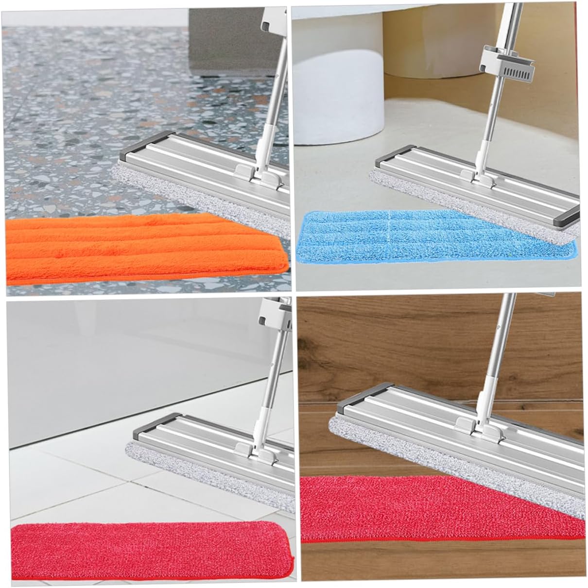 5Pcs Reusable Fiber Mop Pads for Easy Cleaning