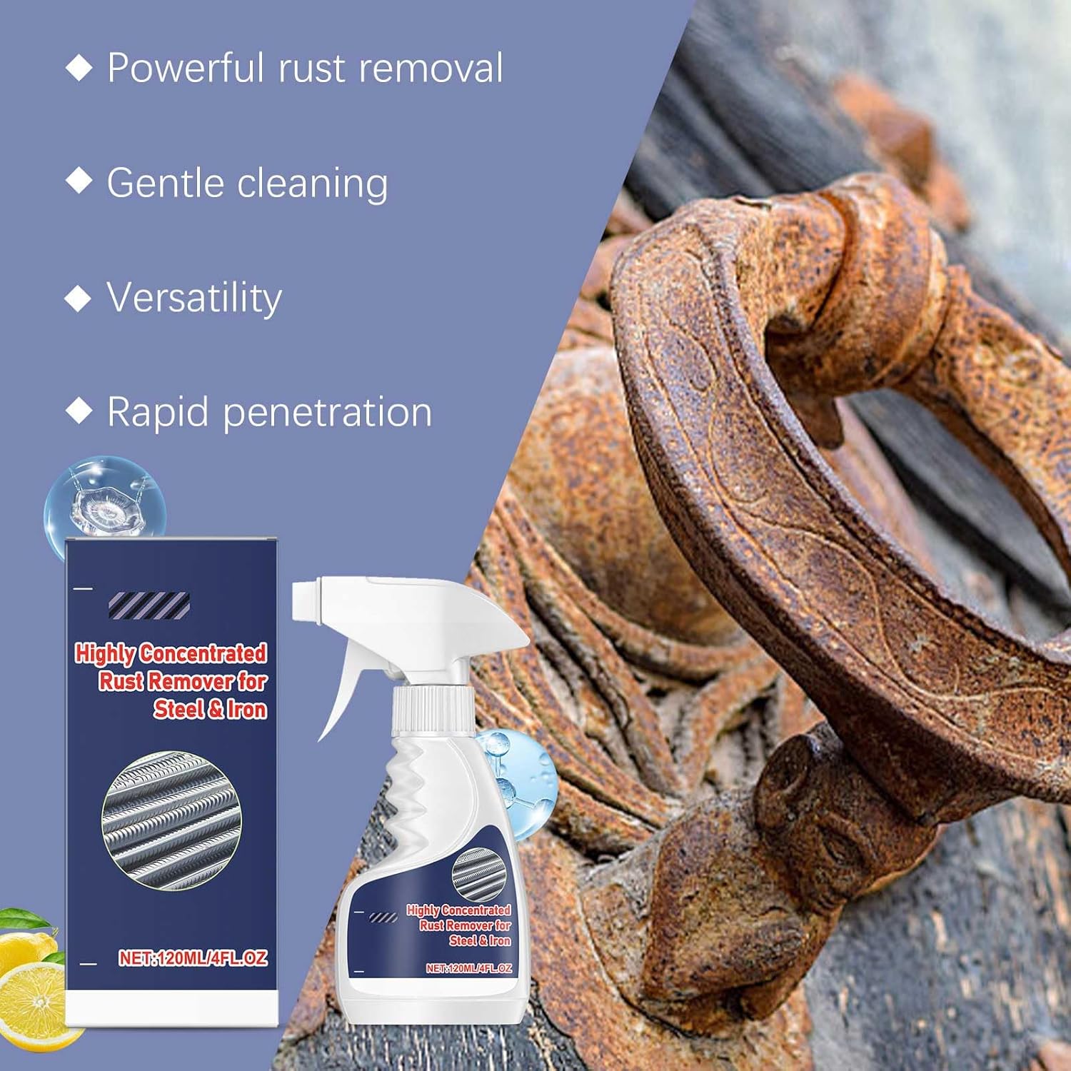 Heavy-Duty Metal Rust Remover 2pcs 1
