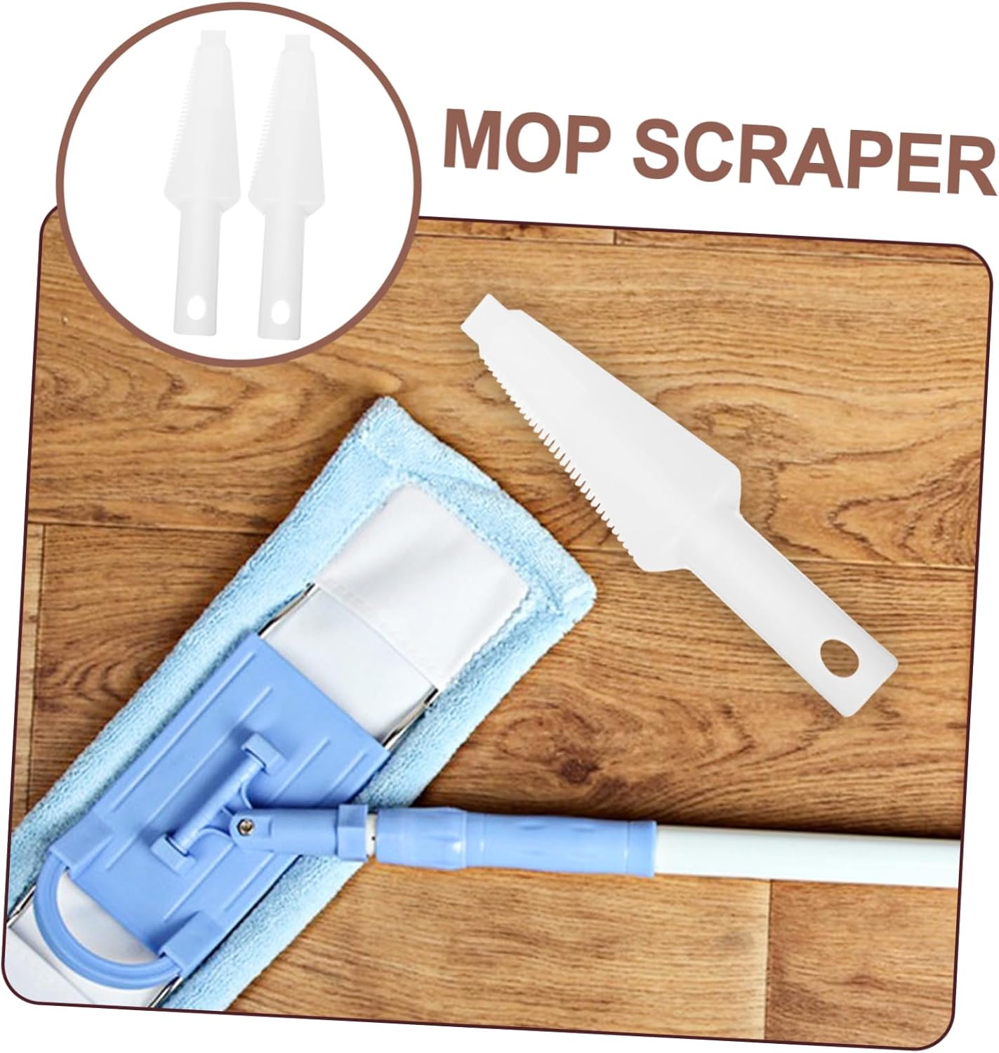 Ipetboom 2pcs Self-Wringing Cleaning Mop Scrapers