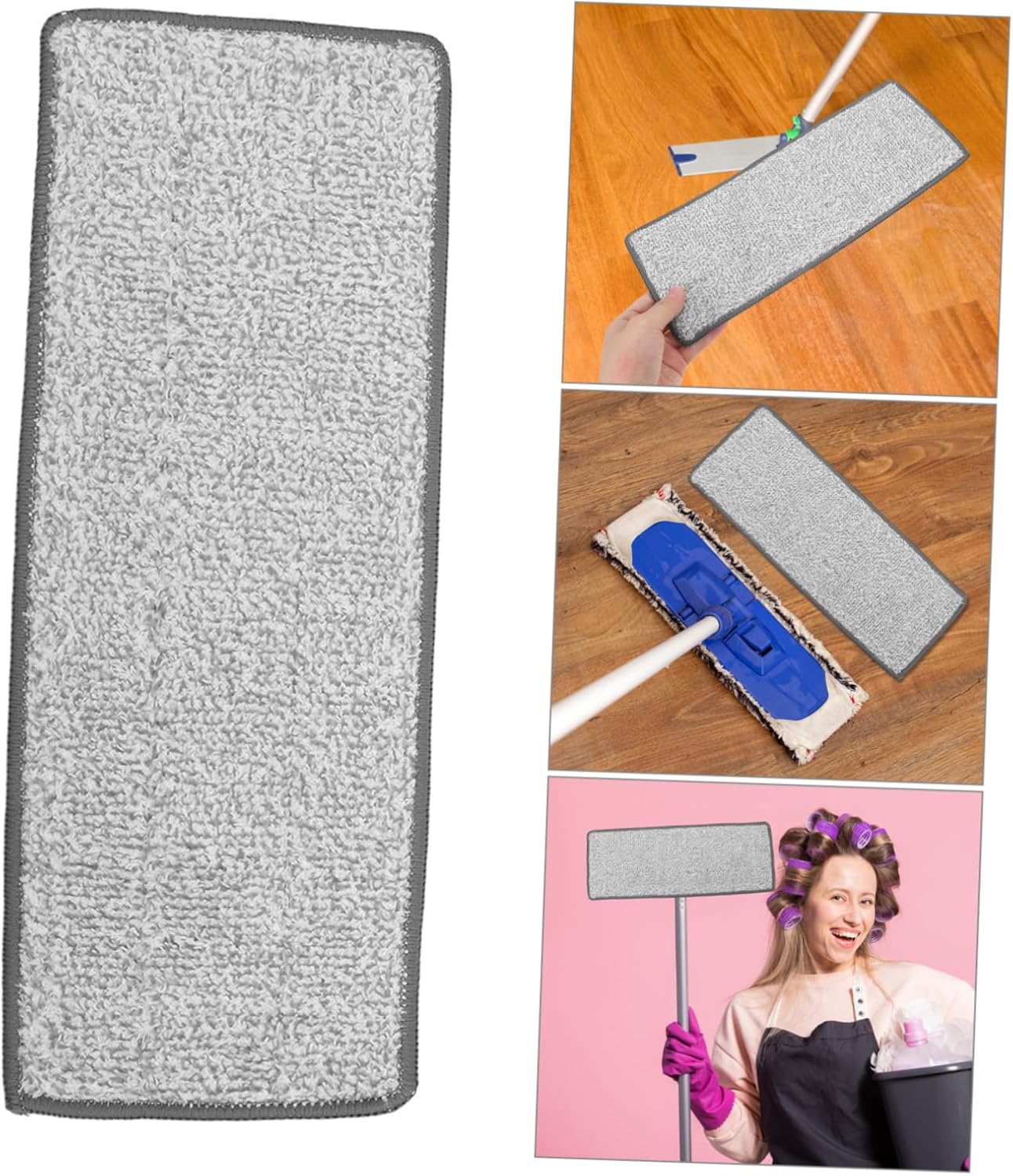 4PCS Microfiber Mop Pads Replacements for Wet Dry Mopping