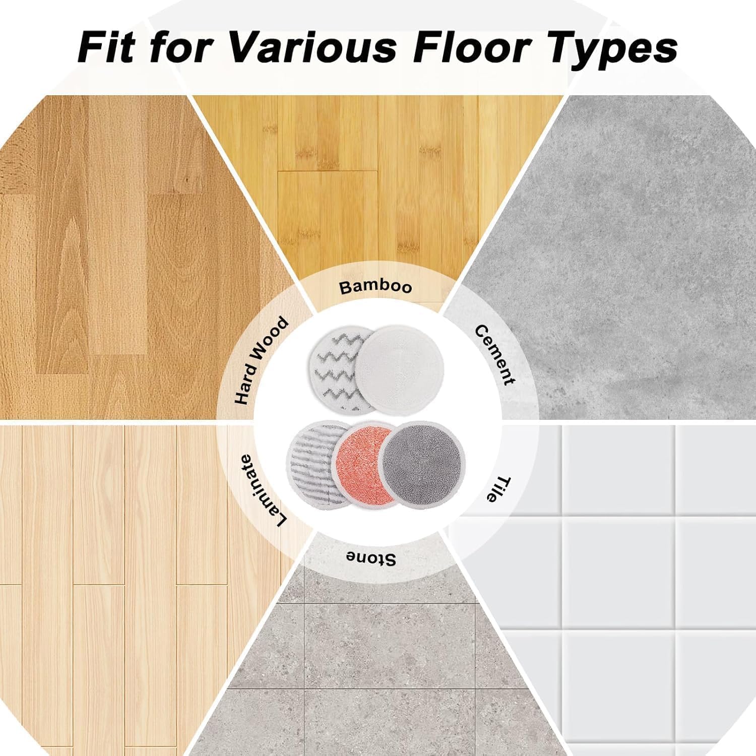 Sgizoku Spin Wave Replacement Mop Pads for Bissell 2039 2124 2307 etc