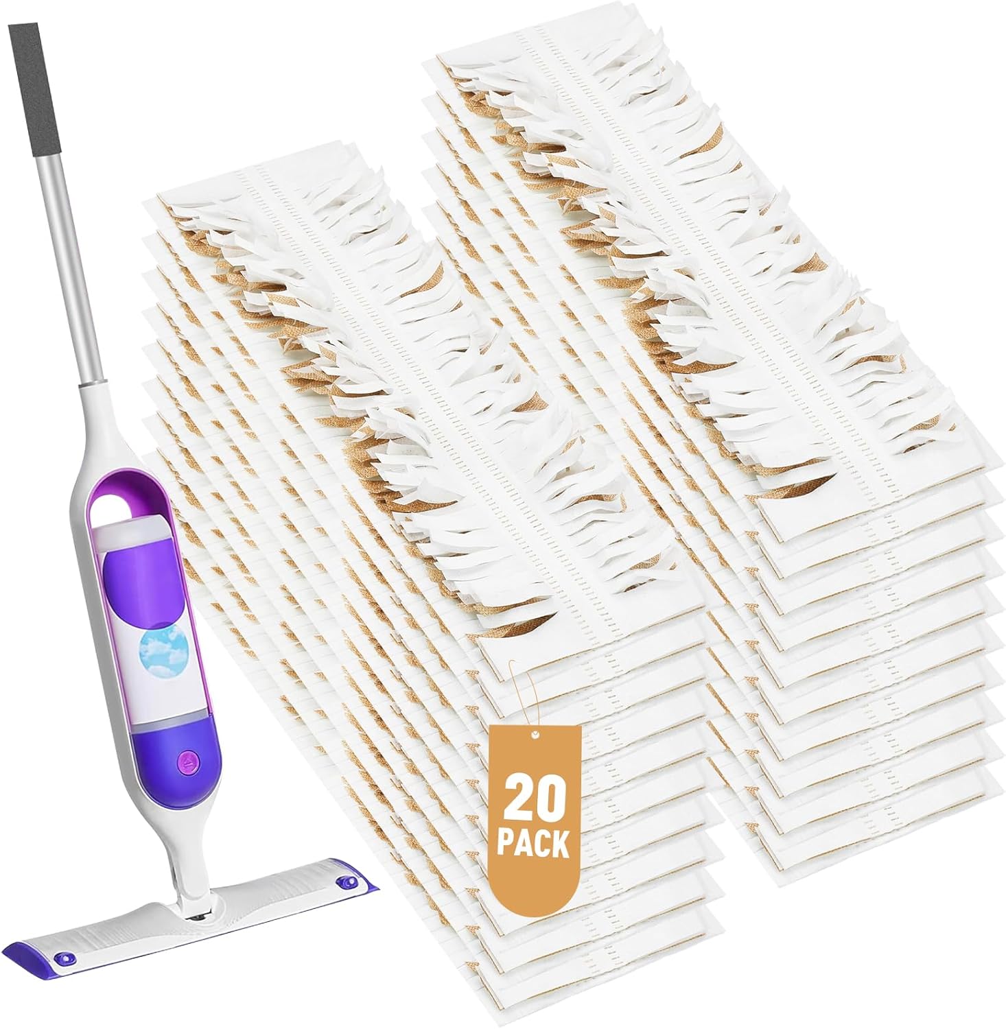 20 Pack Swiffer Mop Pads - Disposable Refills for Power Mop