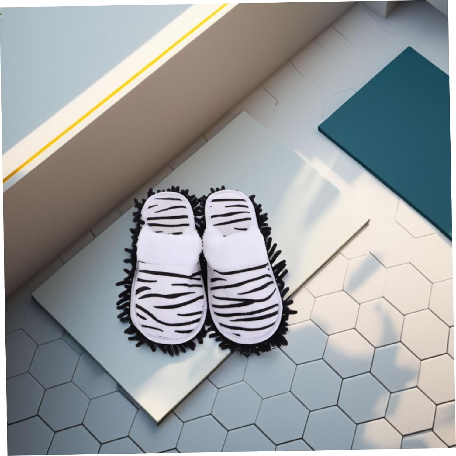 Ipetboom 1 Pair Detachable Mop Slippers for Women