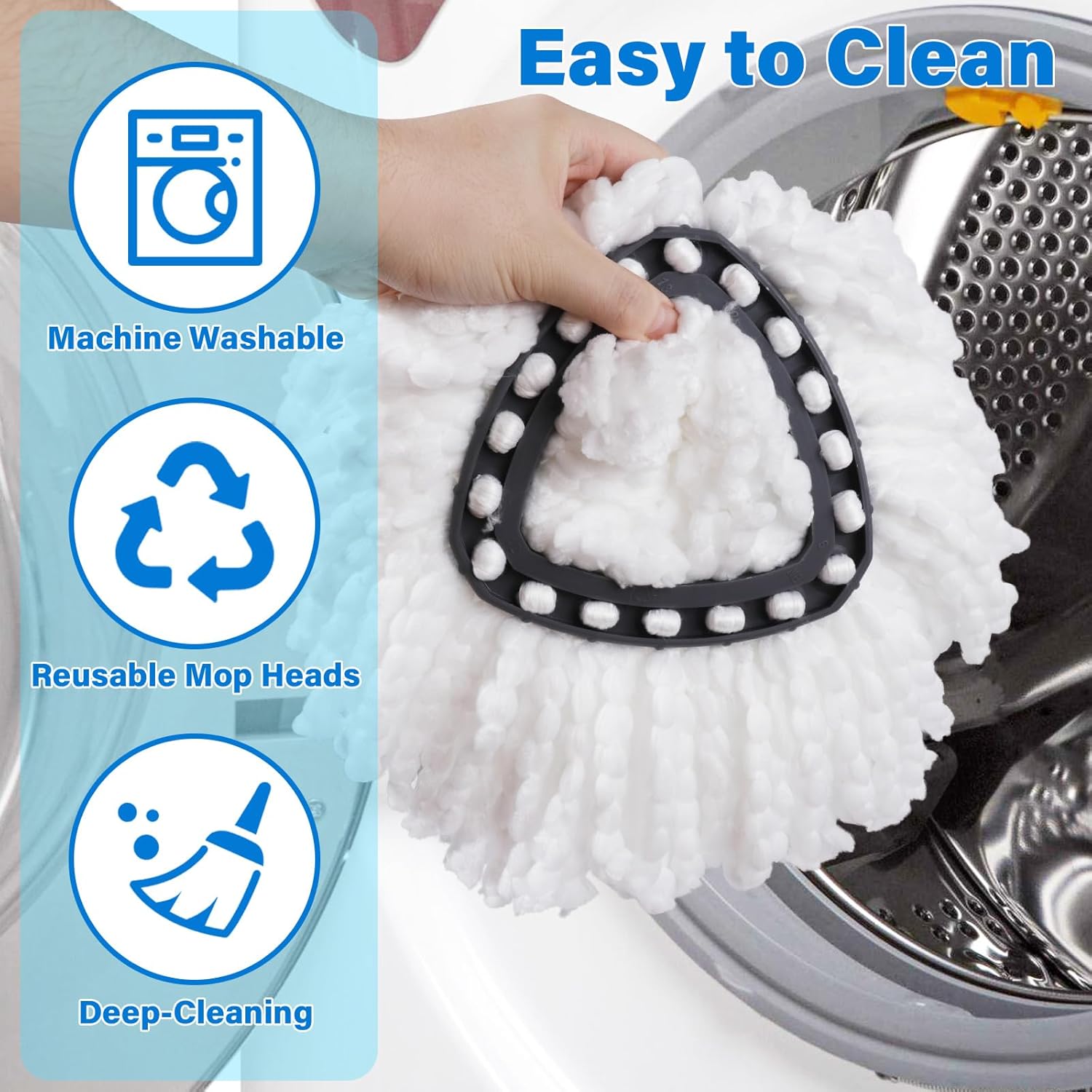 CDYJDY 6 Pack Spin Mop Replacement Head for O-Cedar EasyWring Mop