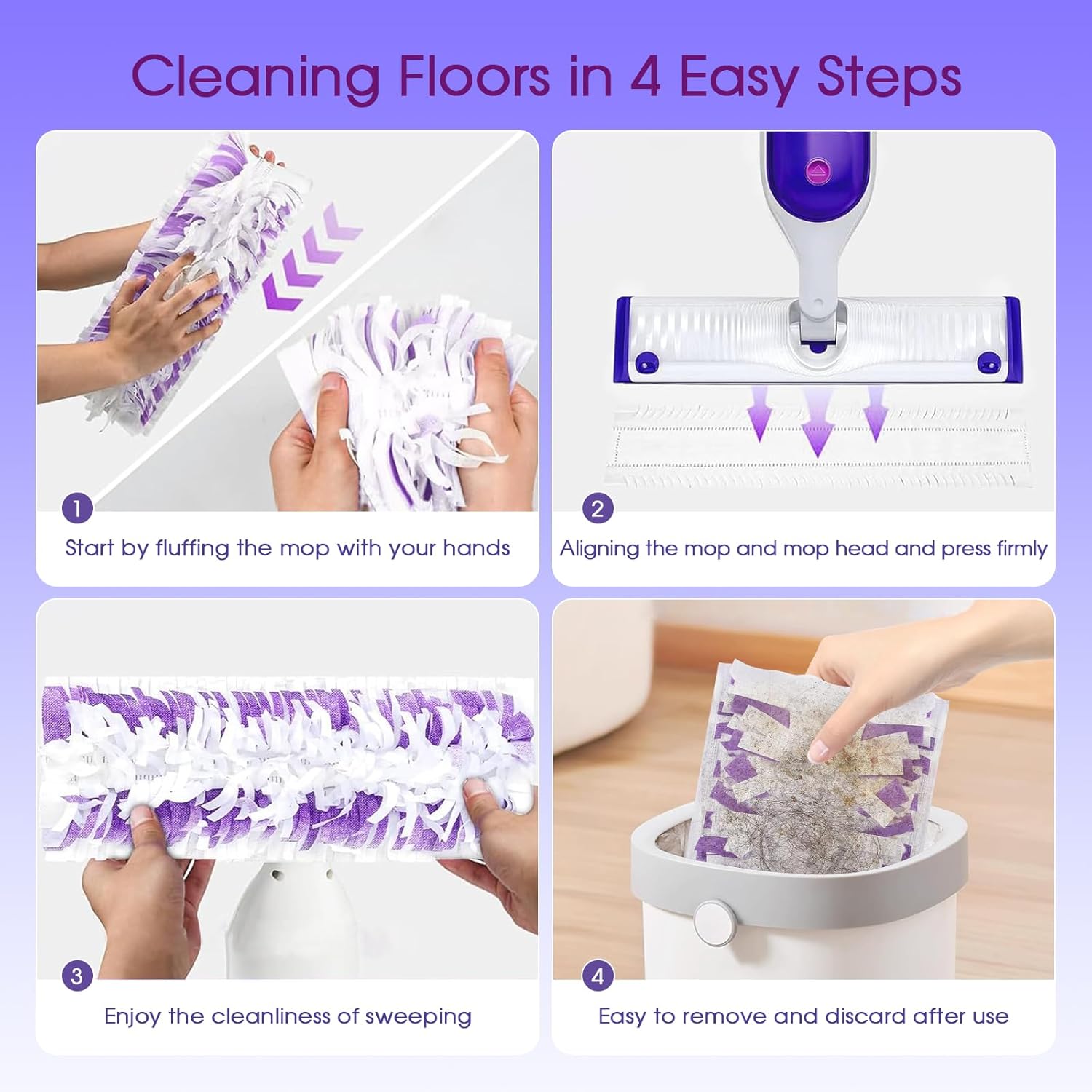 21 Pack Disposable Mop Pads for Swiffer Power Mop