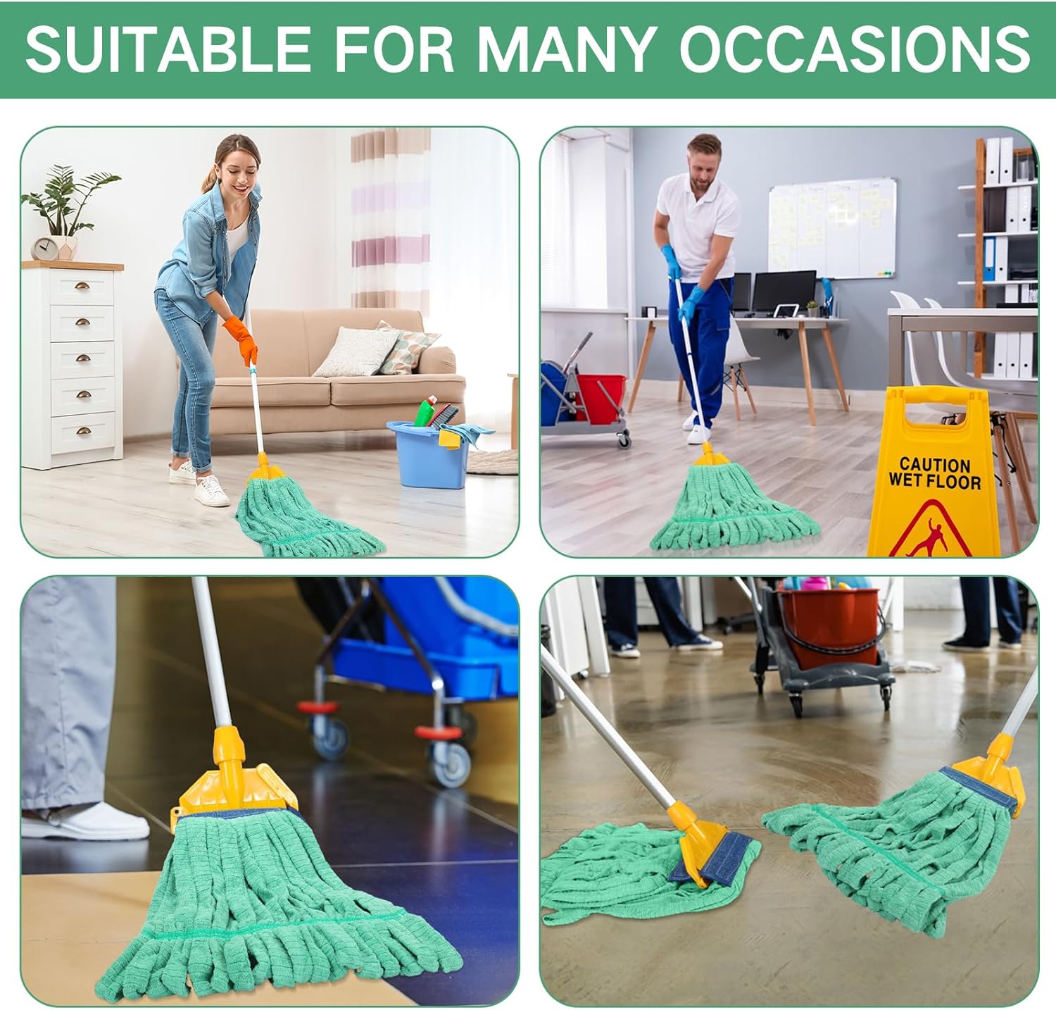 Lallisa 10 Pcs Microfiber Mop Head Refill