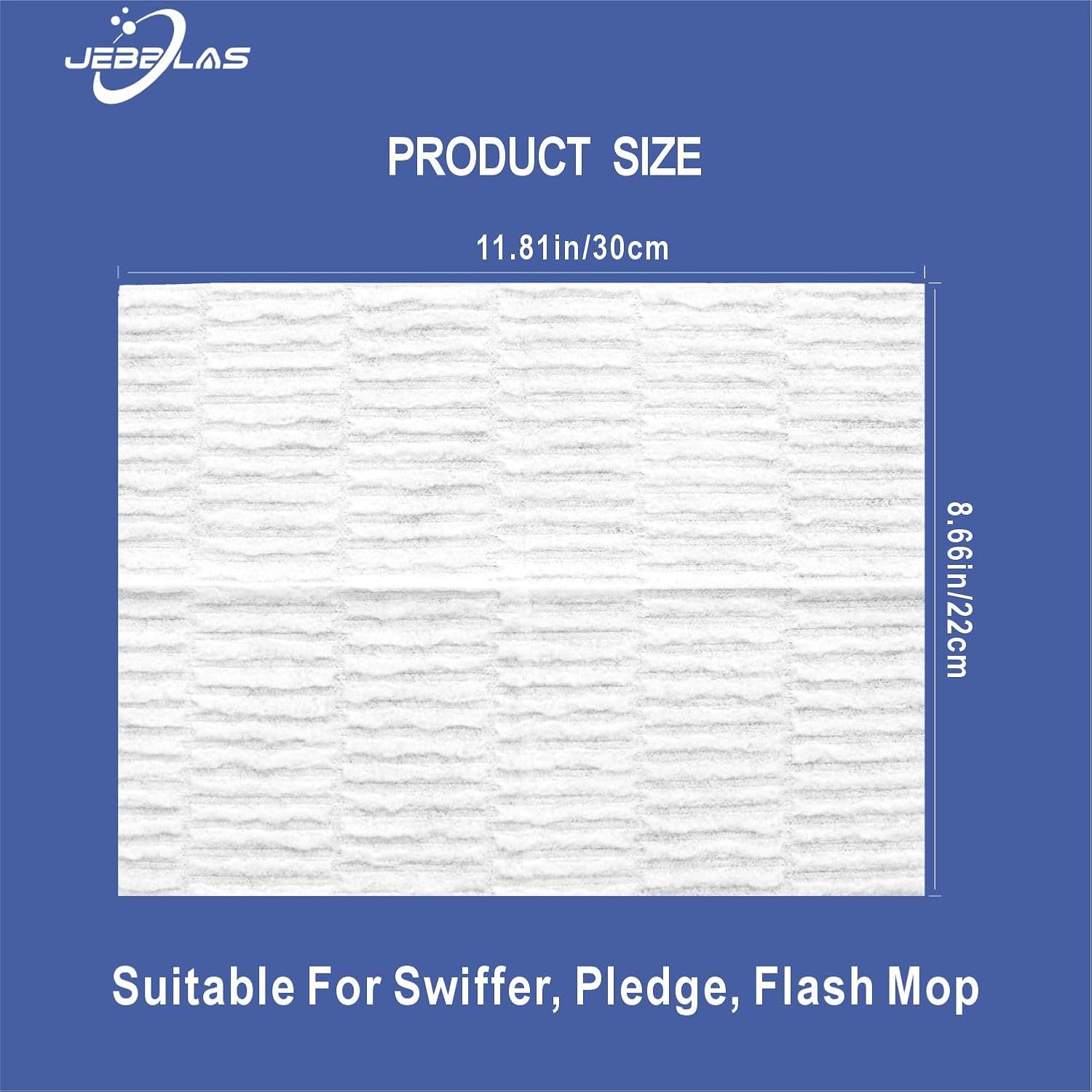 JEBBLAS 60 Pcs Disposable Dry Mop Cloth Refills