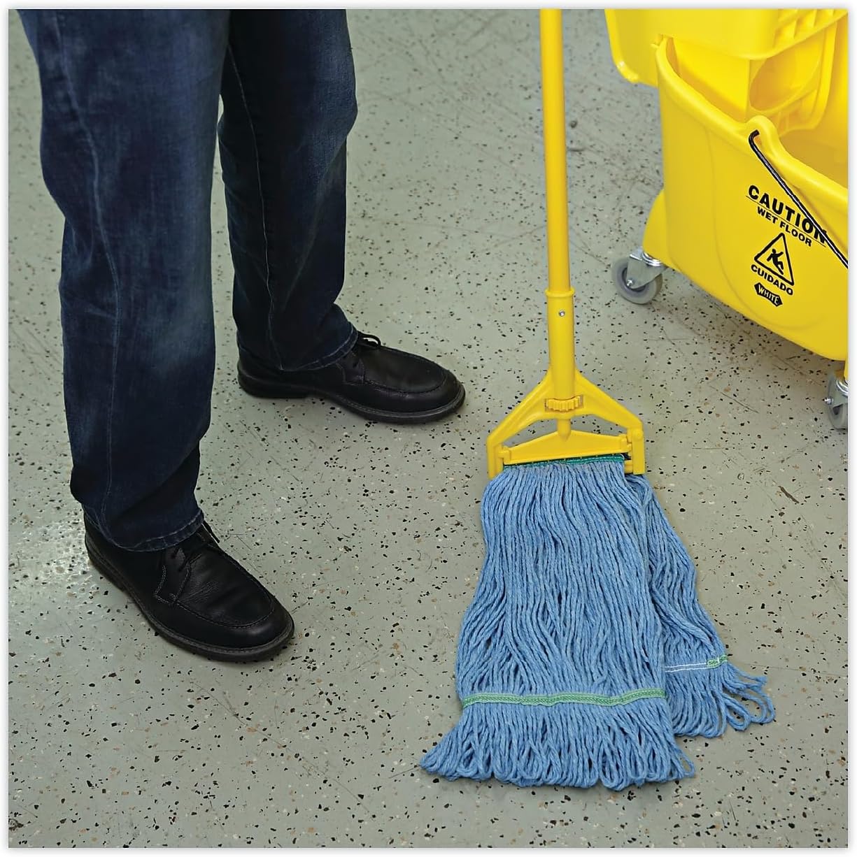 Boardwalk BWK502BLNB Super Loop Wet Mop Head - Medium Blue 1