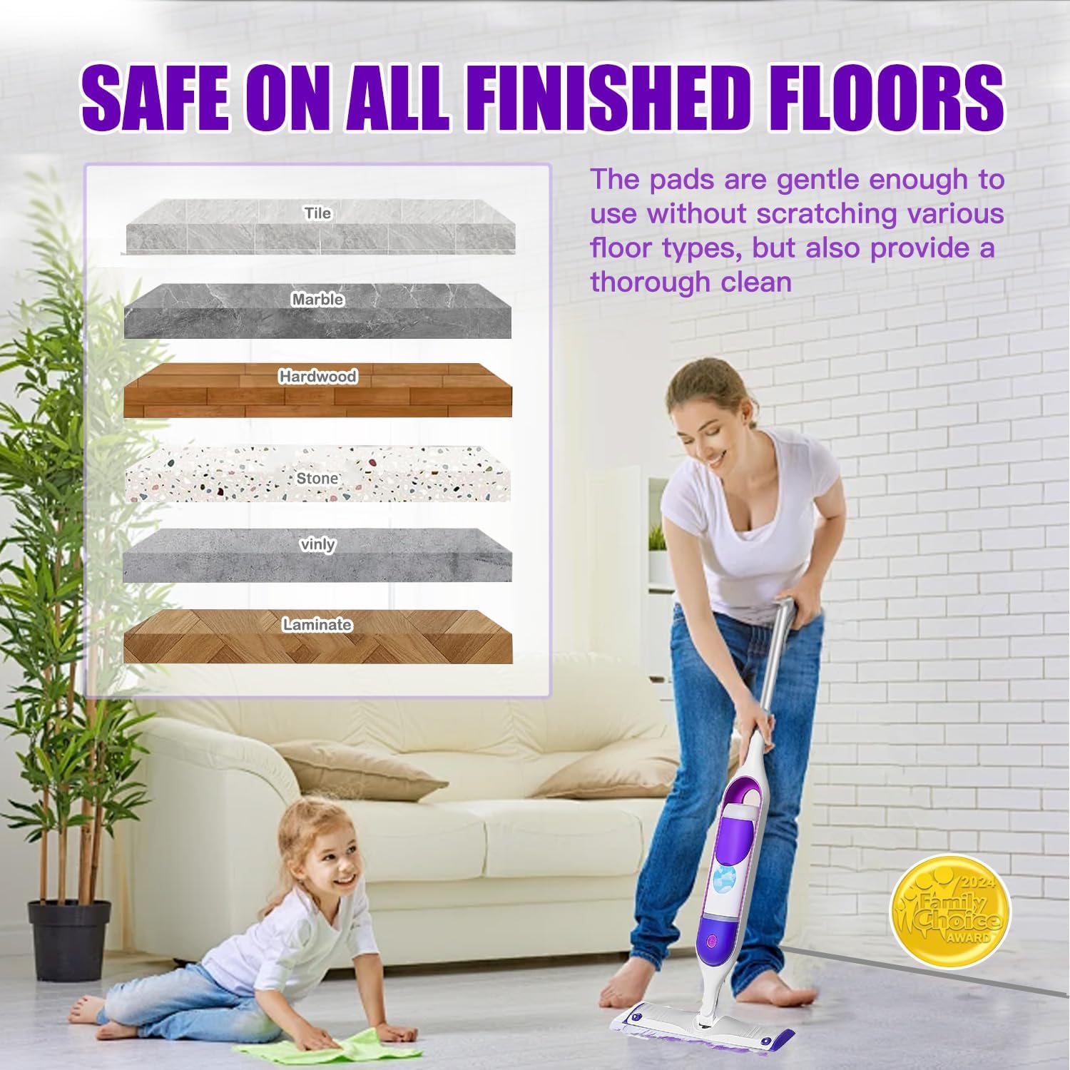 Disposable Power Mop Pads Refills for Swiffer PowerMop 20 Count