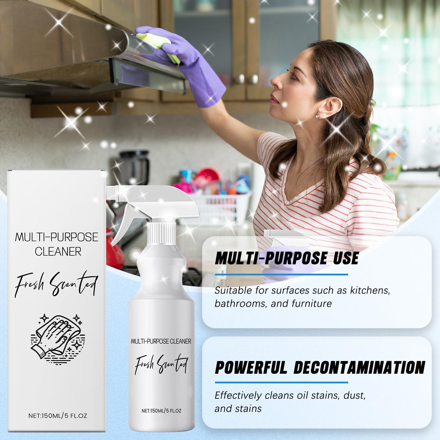 2Pcs R W Multi Purpose Cleaner Set