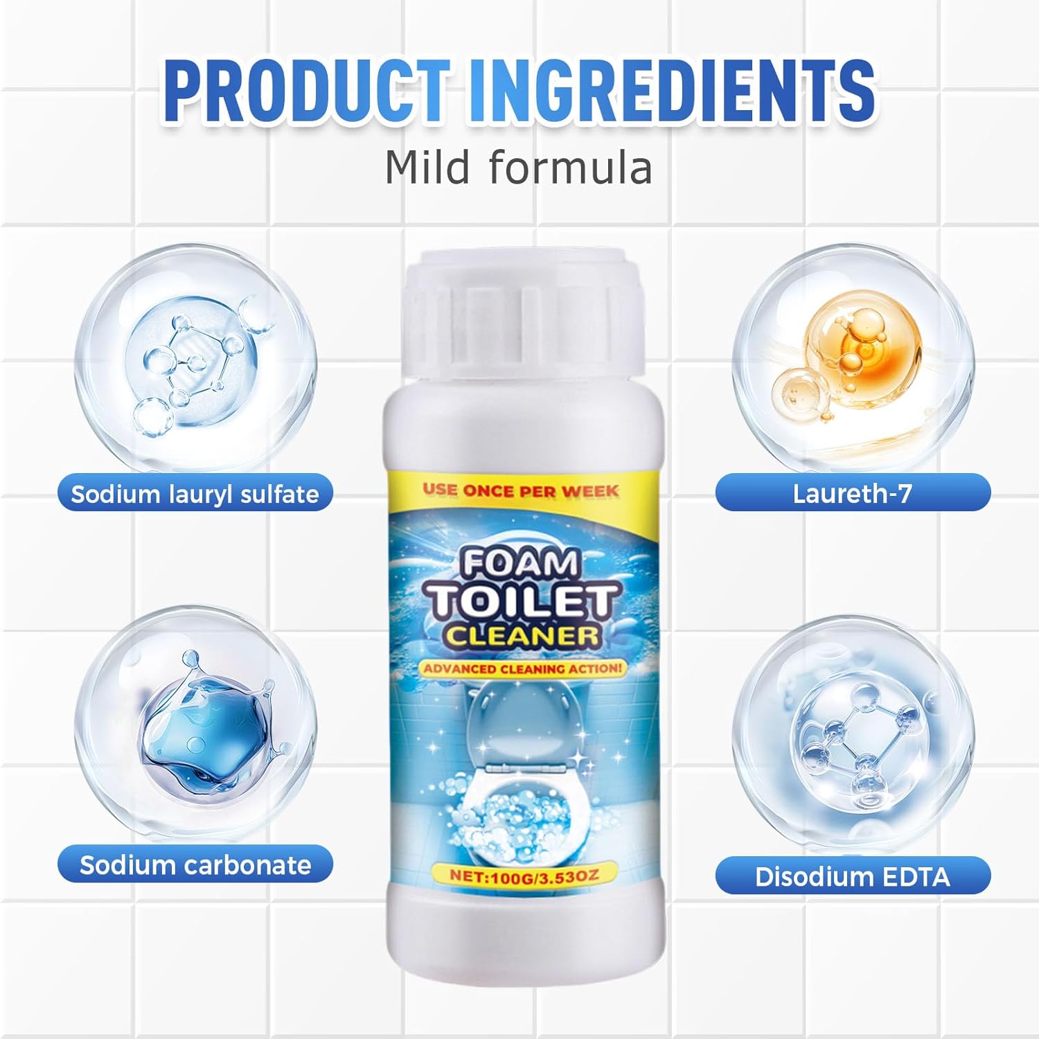 Juvhot Foam Toilet Cleaner - Septic Safe Powerful