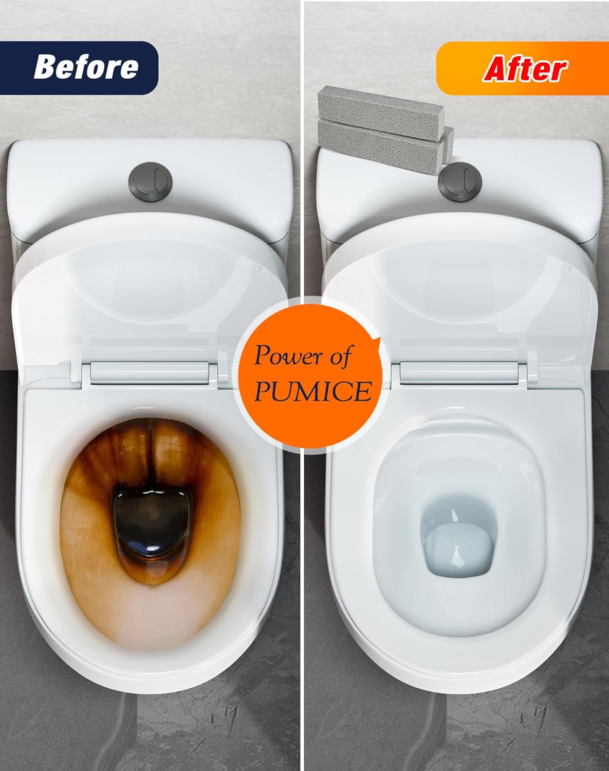 MARYTON Pumice Stick for Toilet and Bathroom Cleaning 8 Count
