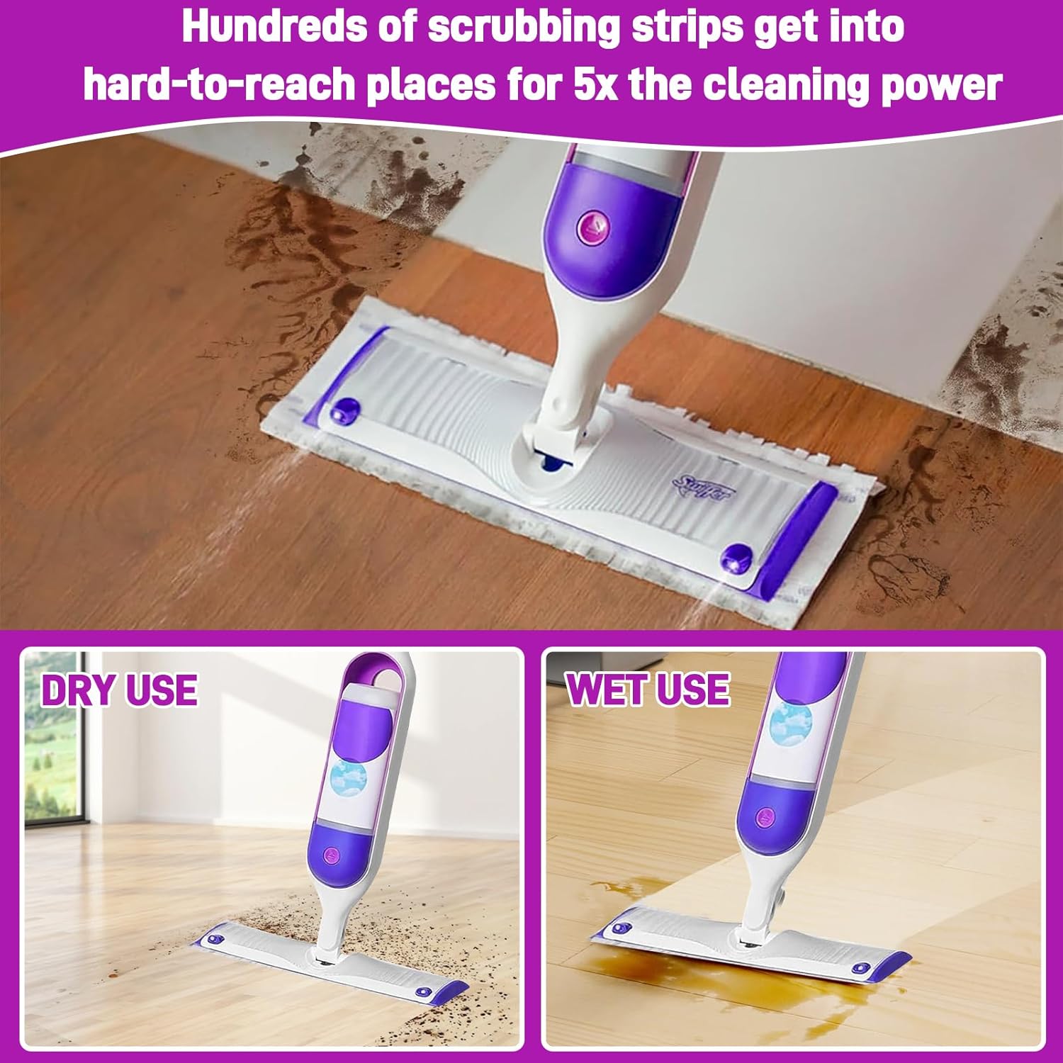 30 Pack Power Mop Refills for Swiffer Power Mop Multi-Surface Use