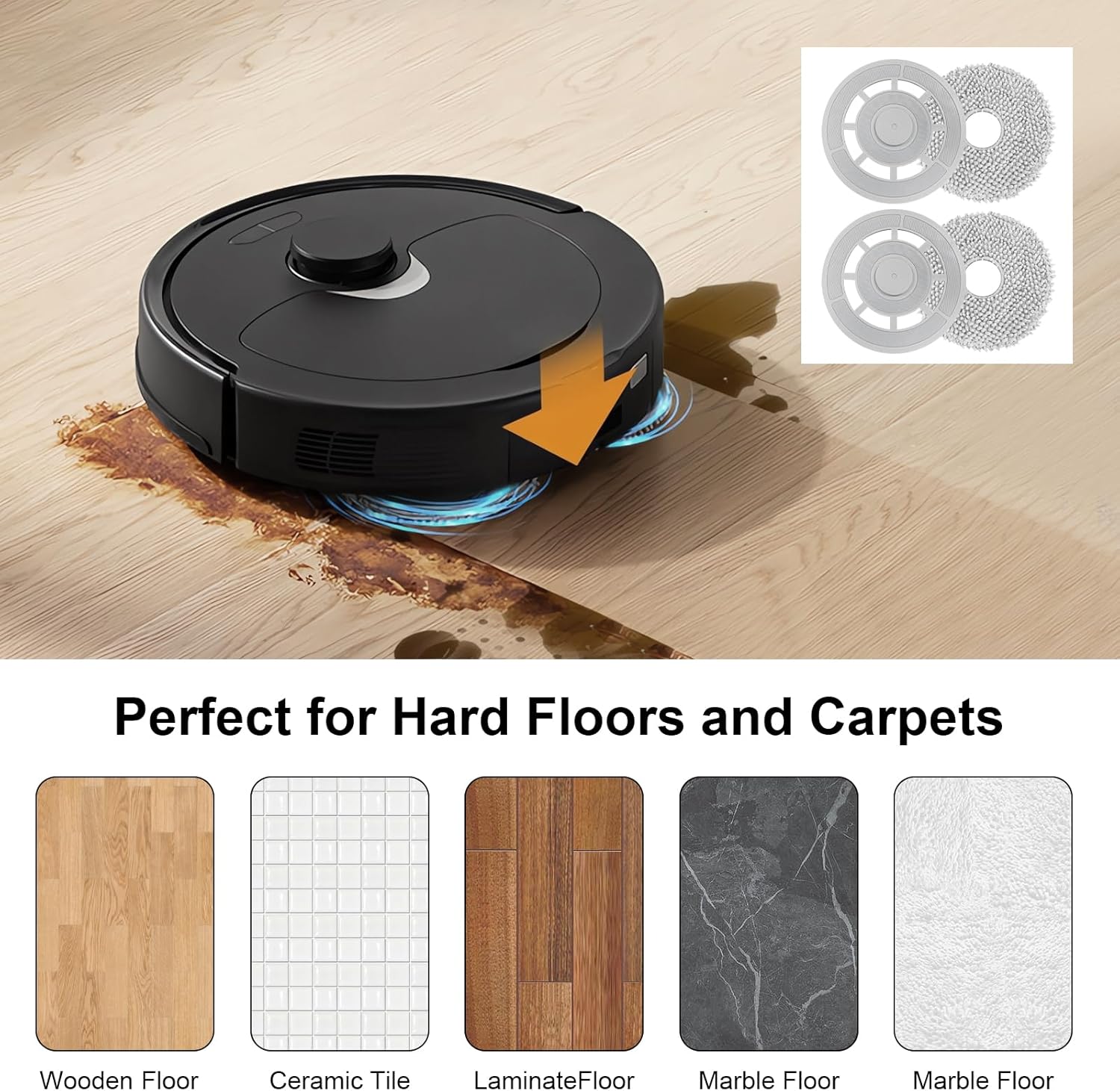 Fixbetter Replacement Mop Cloths for Roborock Qrevo