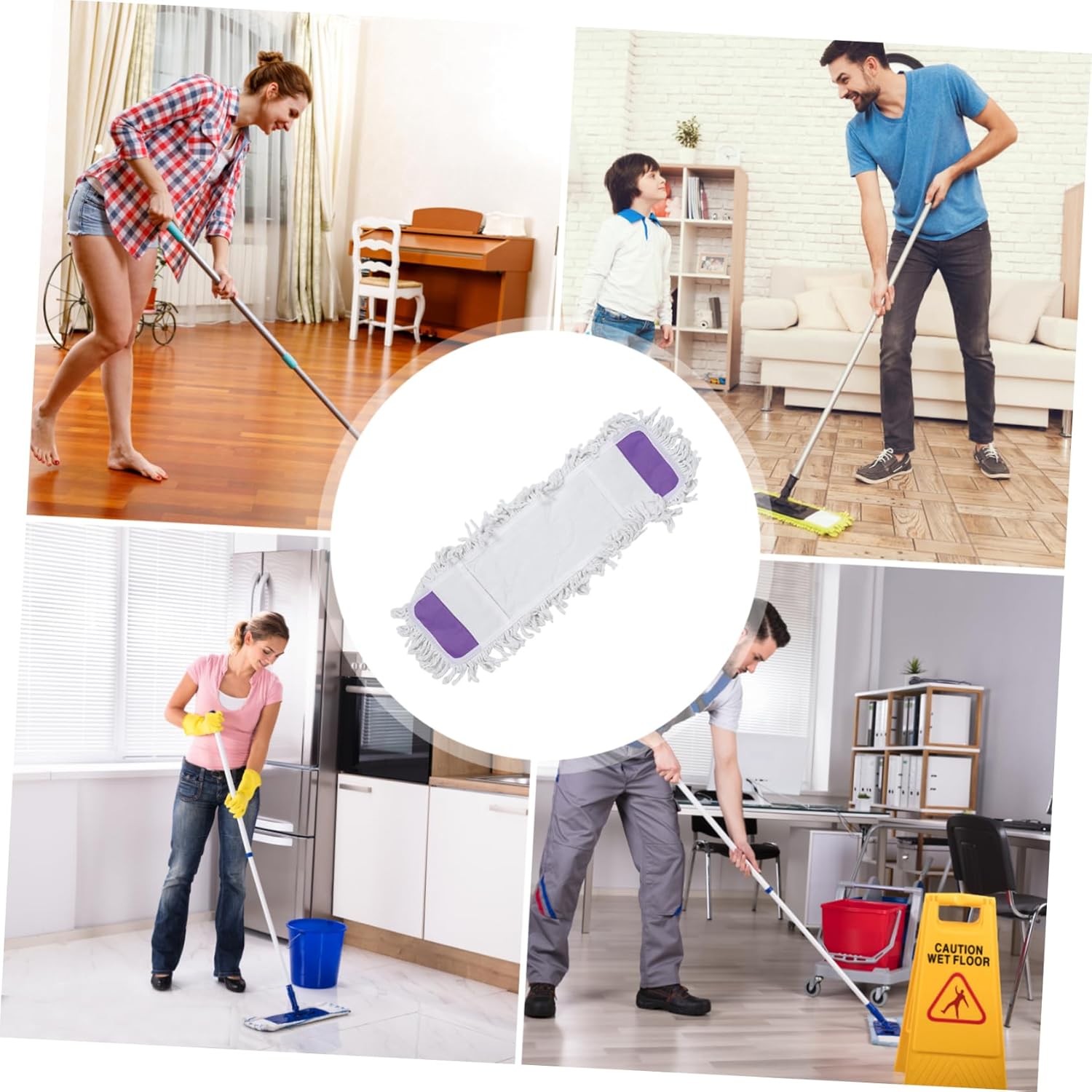 Minkissy Reusable Microfiber Mop Pads for Floor Cleaning