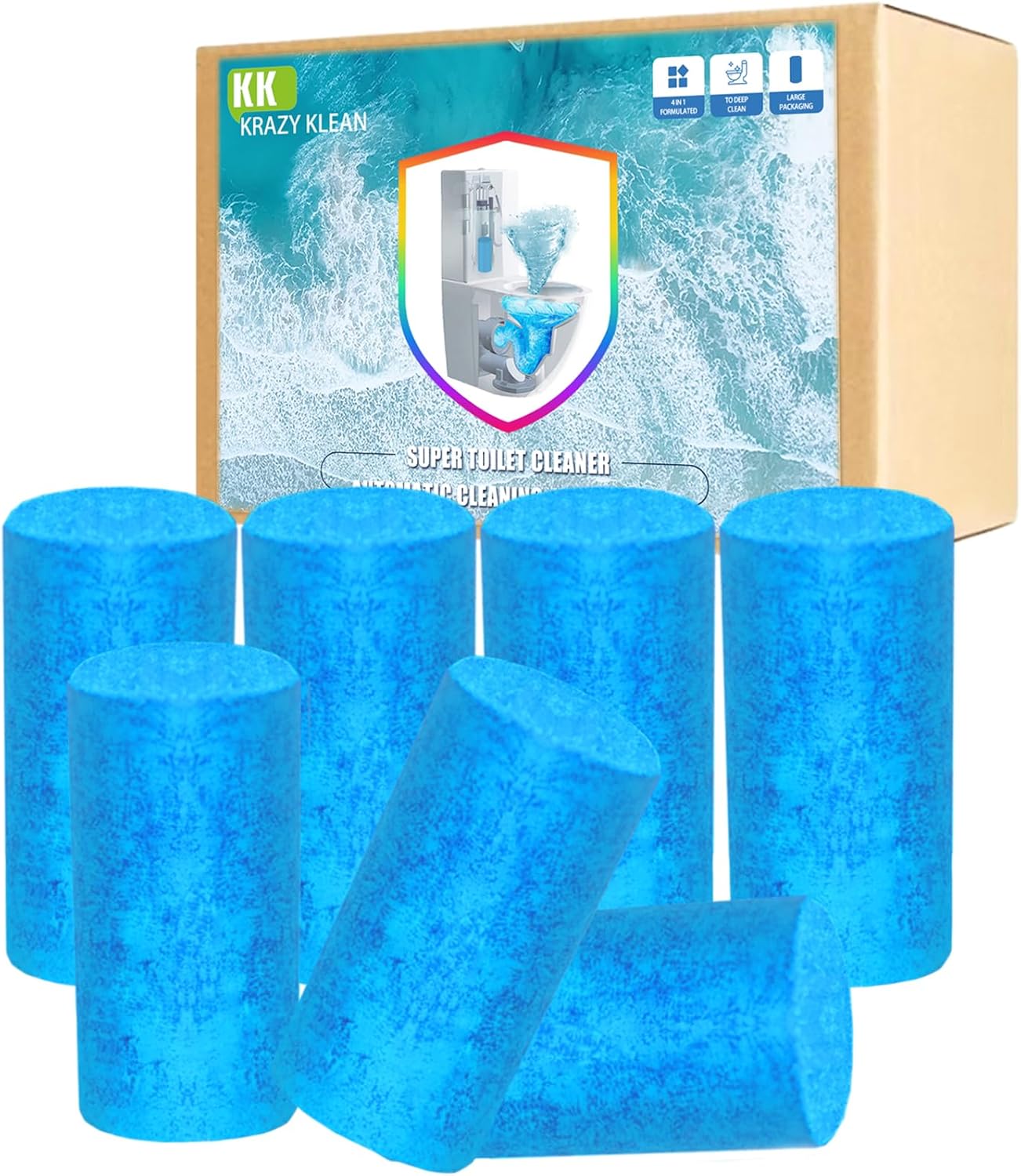 Krazy Klean Toilet Cleaner 7 Pcs Fresh and Clean