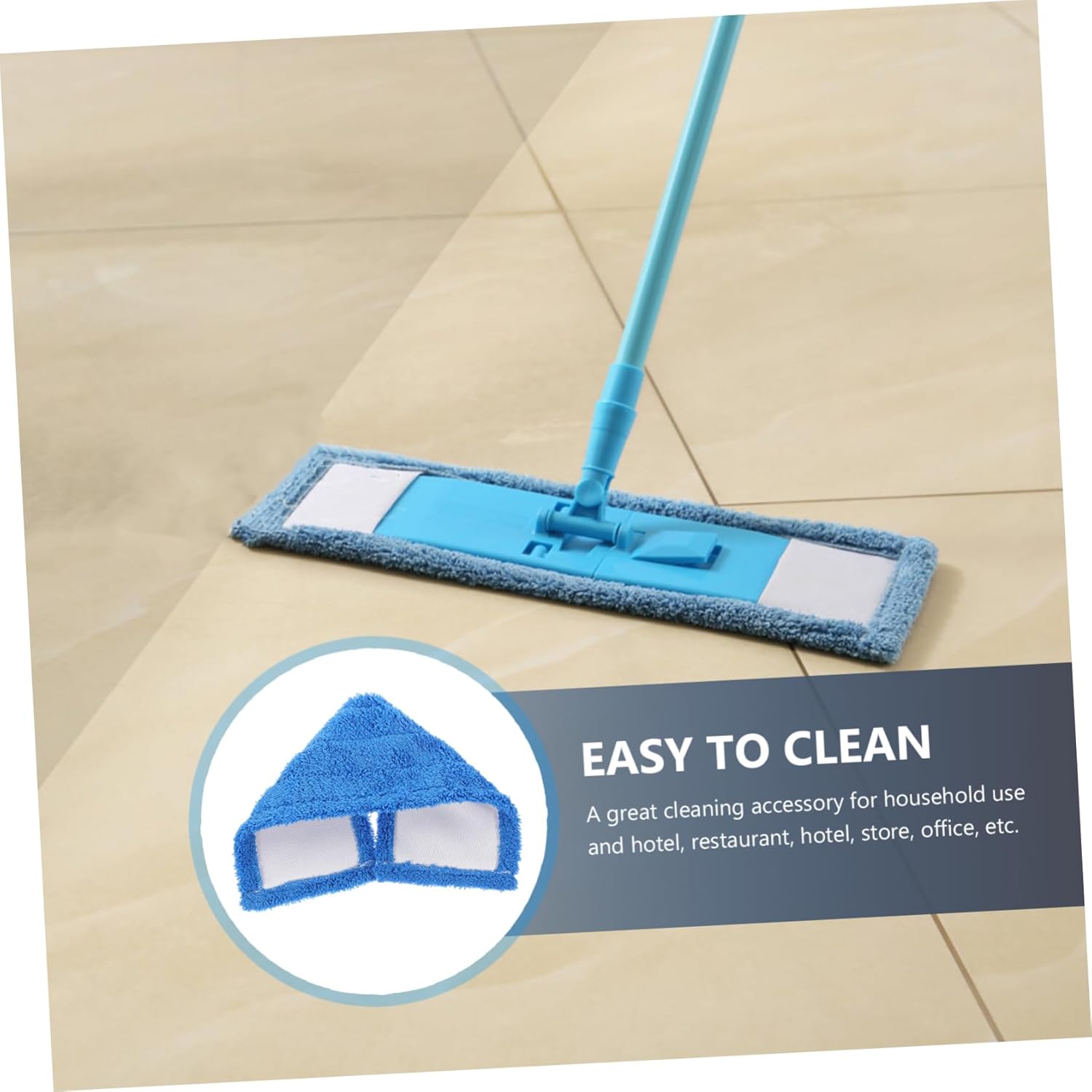 CALLARON Microfiber Dust Mop Replacement Head Blue