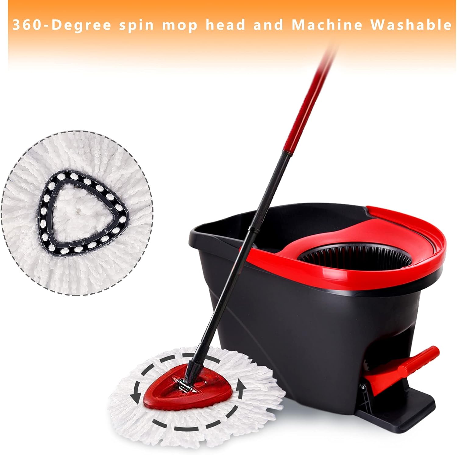 10-Pack Spin Mop Replacement Heads Microfiber 360 Easy Cleaning White