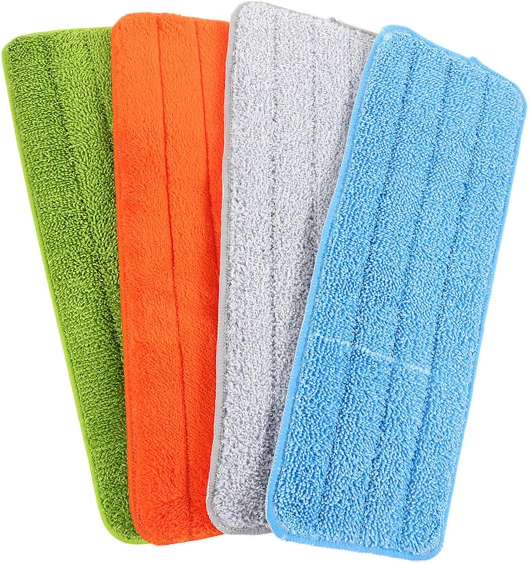 4Pcs Flat Mop Pads Replacement for Wet Dry Floor Cleaning 1