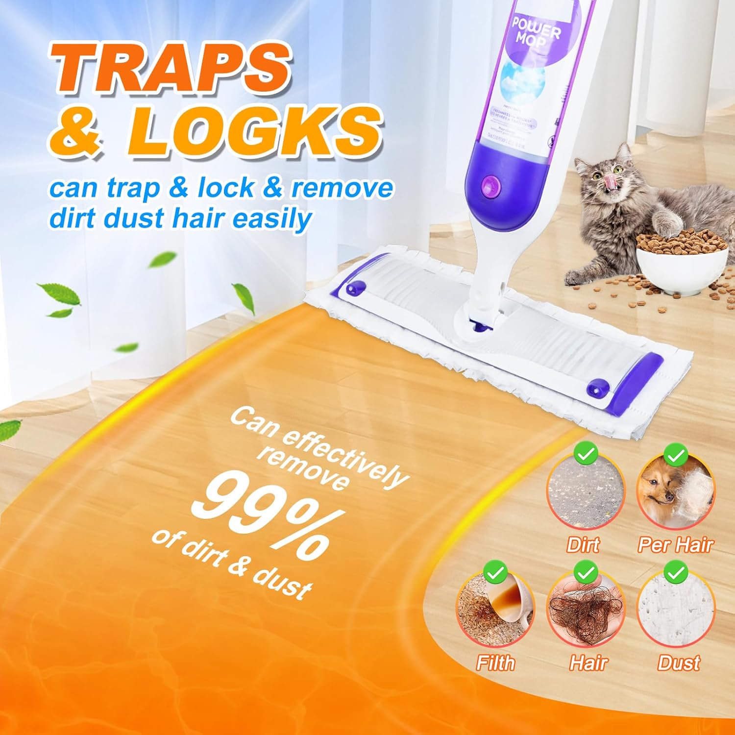 MyKEEPOW 12 Pack Disposable Mop Pads Refills
