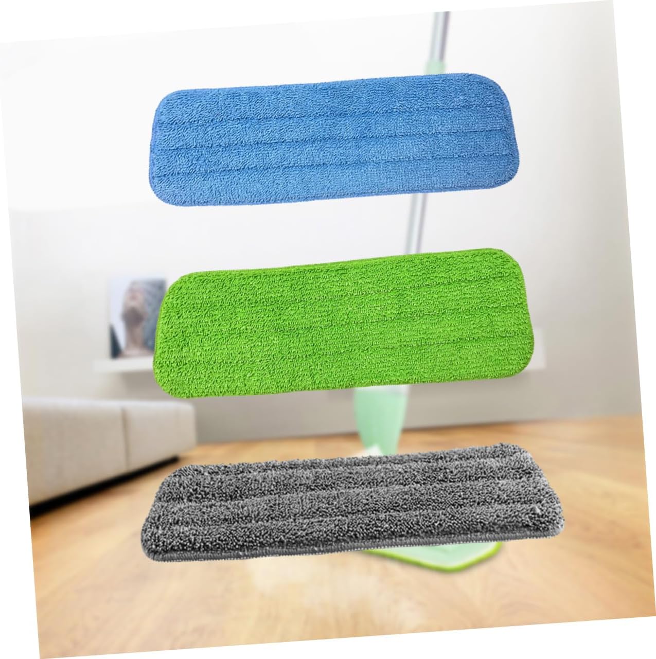 3Pcs Water Spraying Mop Cloth Replacement for Efficient Cleaning
