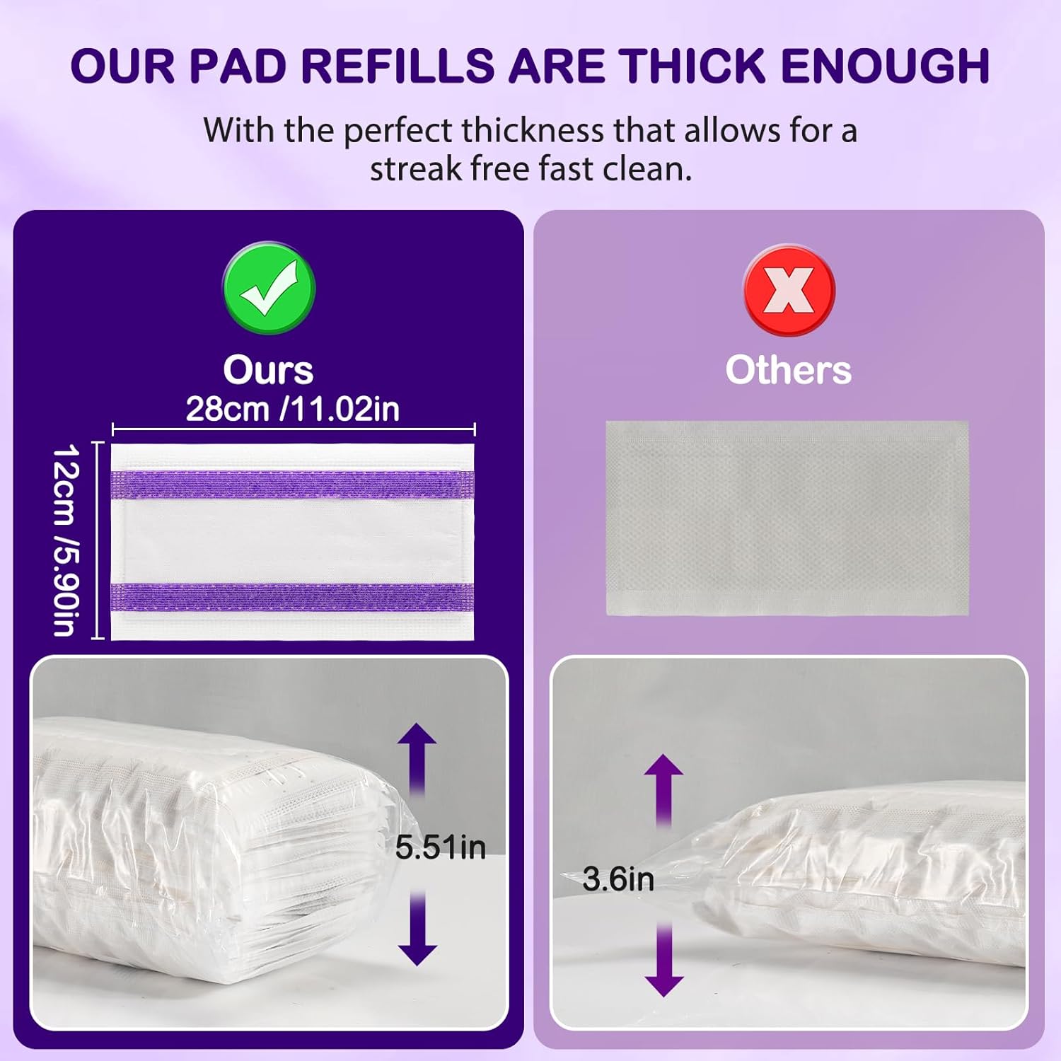 Zeekech 30 Count Spray Mop Pad Refills for Swiffer WetJet