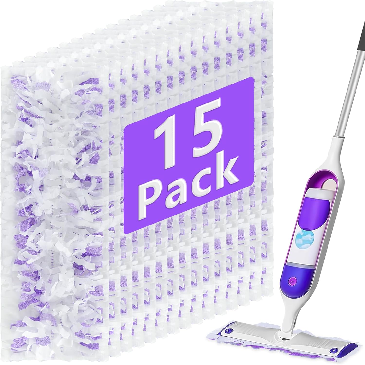 15 Pack ZQZiQi PowerMop Mop Pad Refills