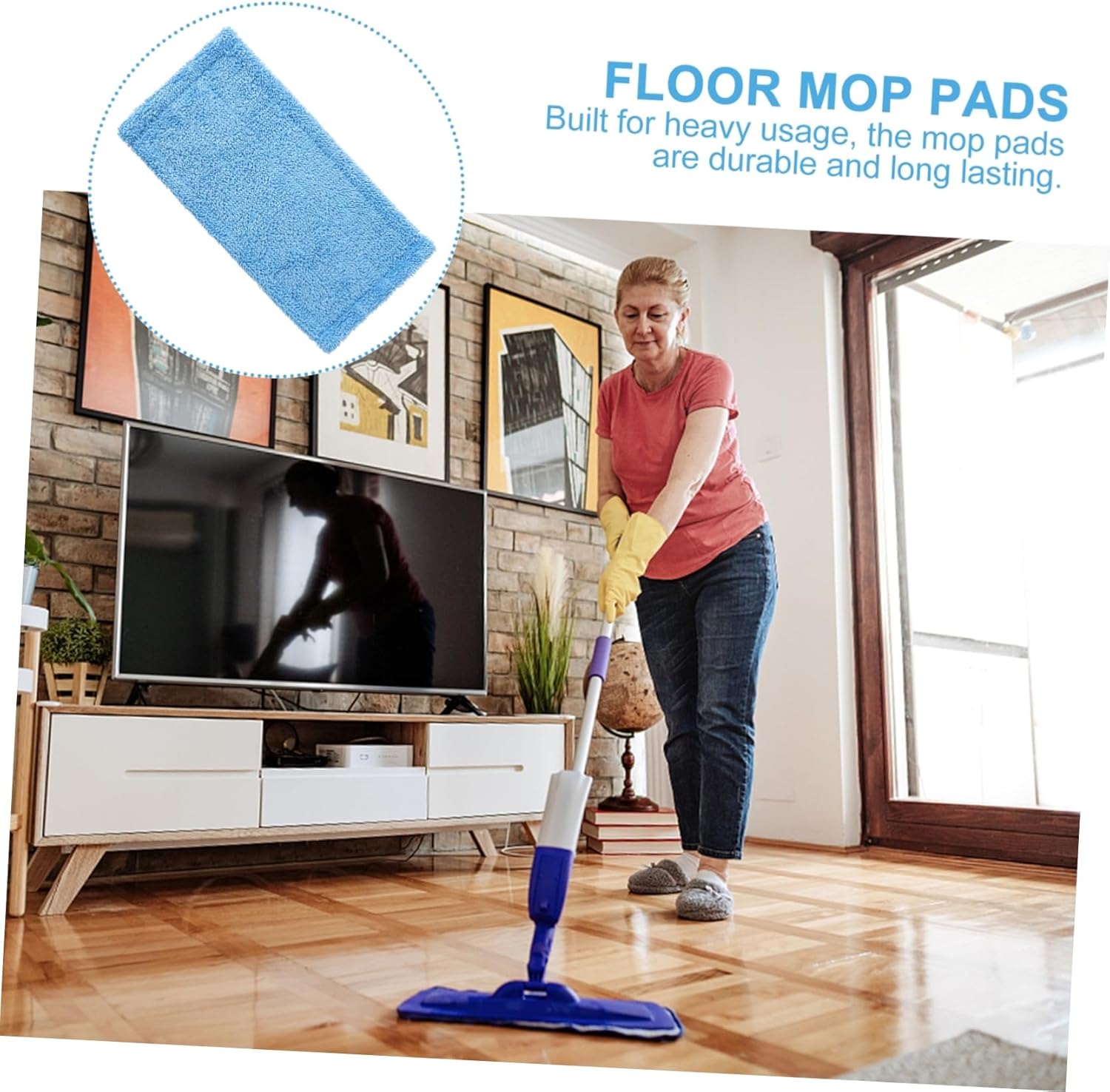 PACKOVE Microfiber Mop Head Replacement for Floor Cleaning