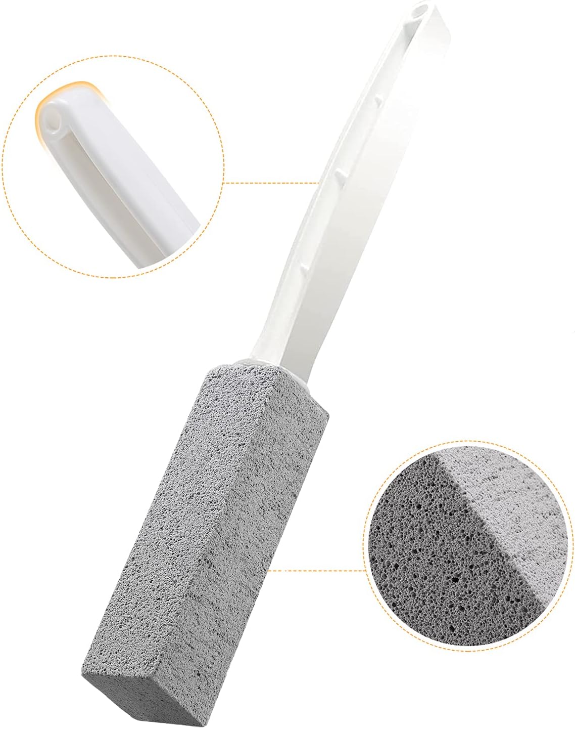 Kadden 2 Pack Toilet Cleaner with Handle and Pumice Stone