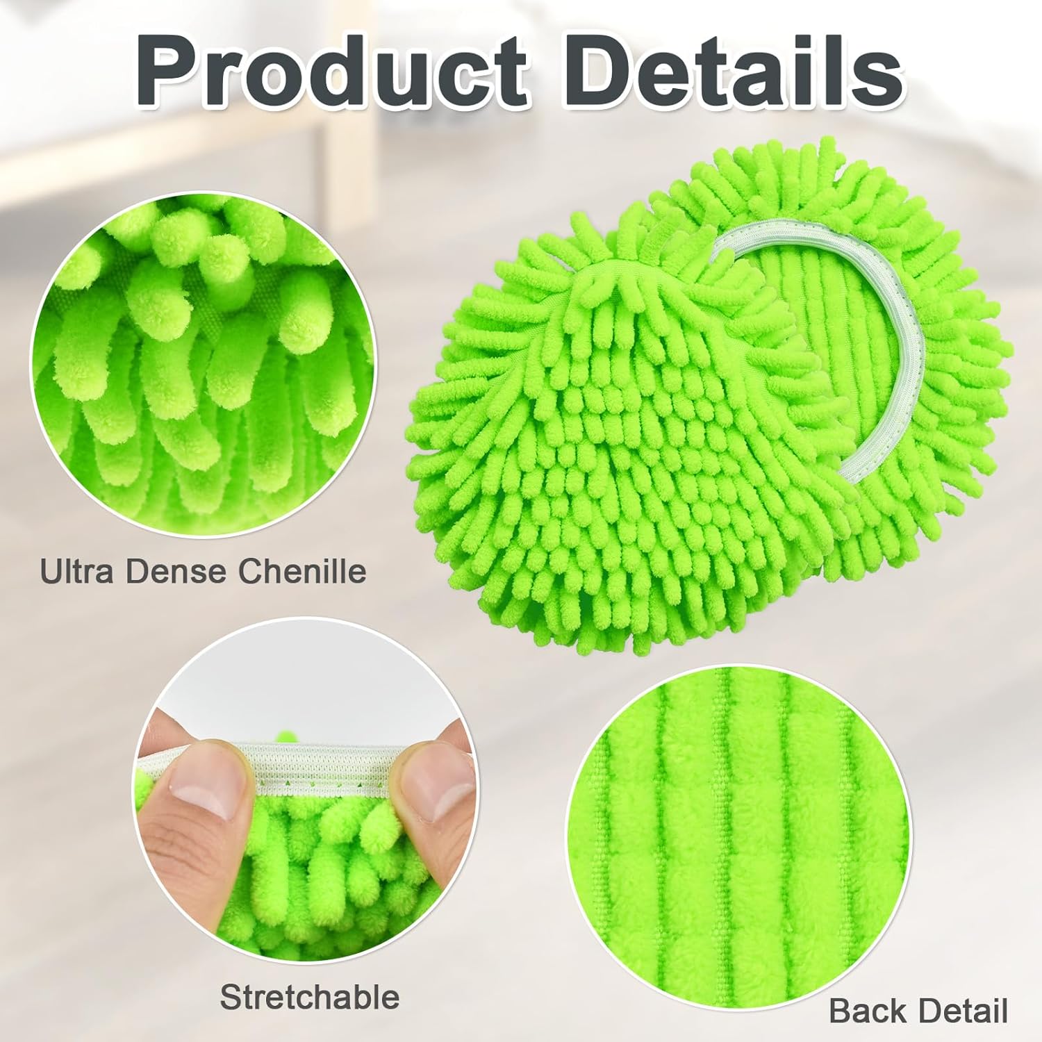 DLAIMI 6-Pack Spin Mop Head Replacement for RinseClean 2 System