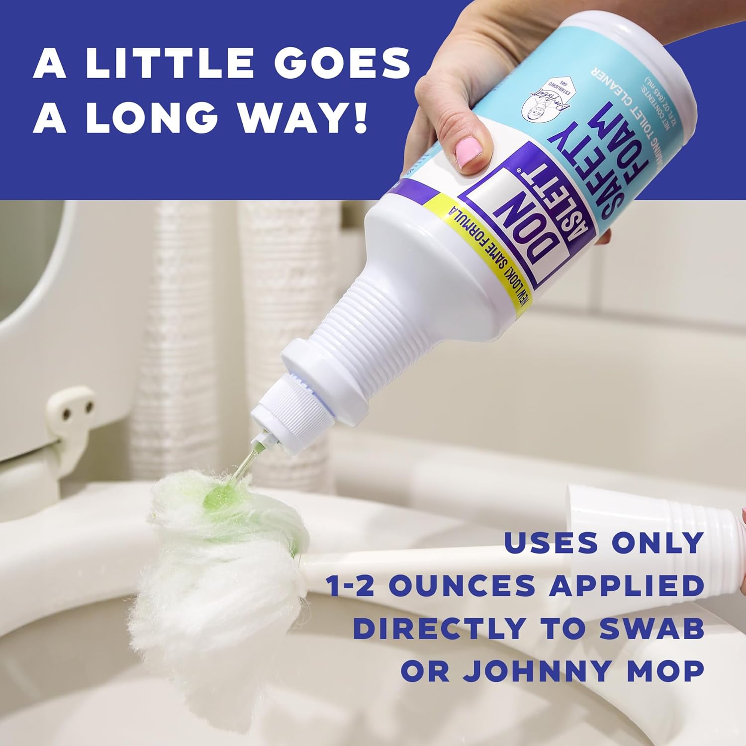 Don Aslett Toilet Bowl Cleaner Set with Foam and Mop