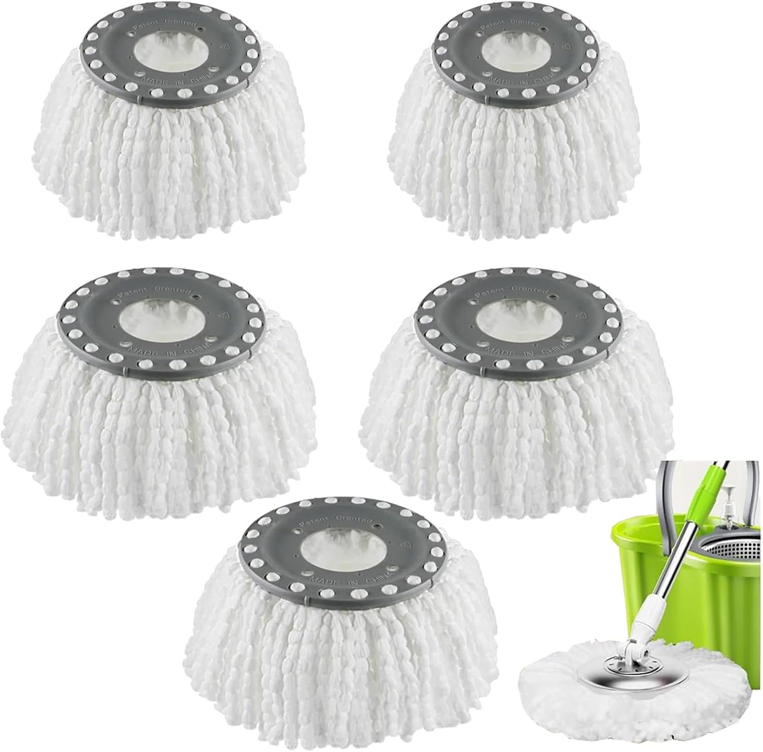 5PCS Universal Spin Mop Head Refill for Standard 360 Spin Magic Mop