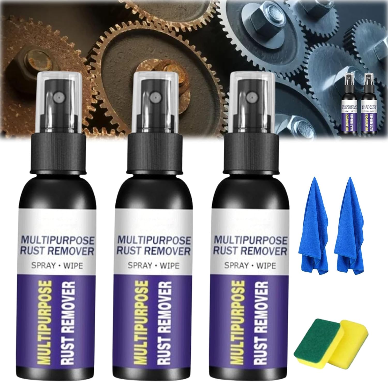 Strong Rust Remover Spray 3pc 120ml Set