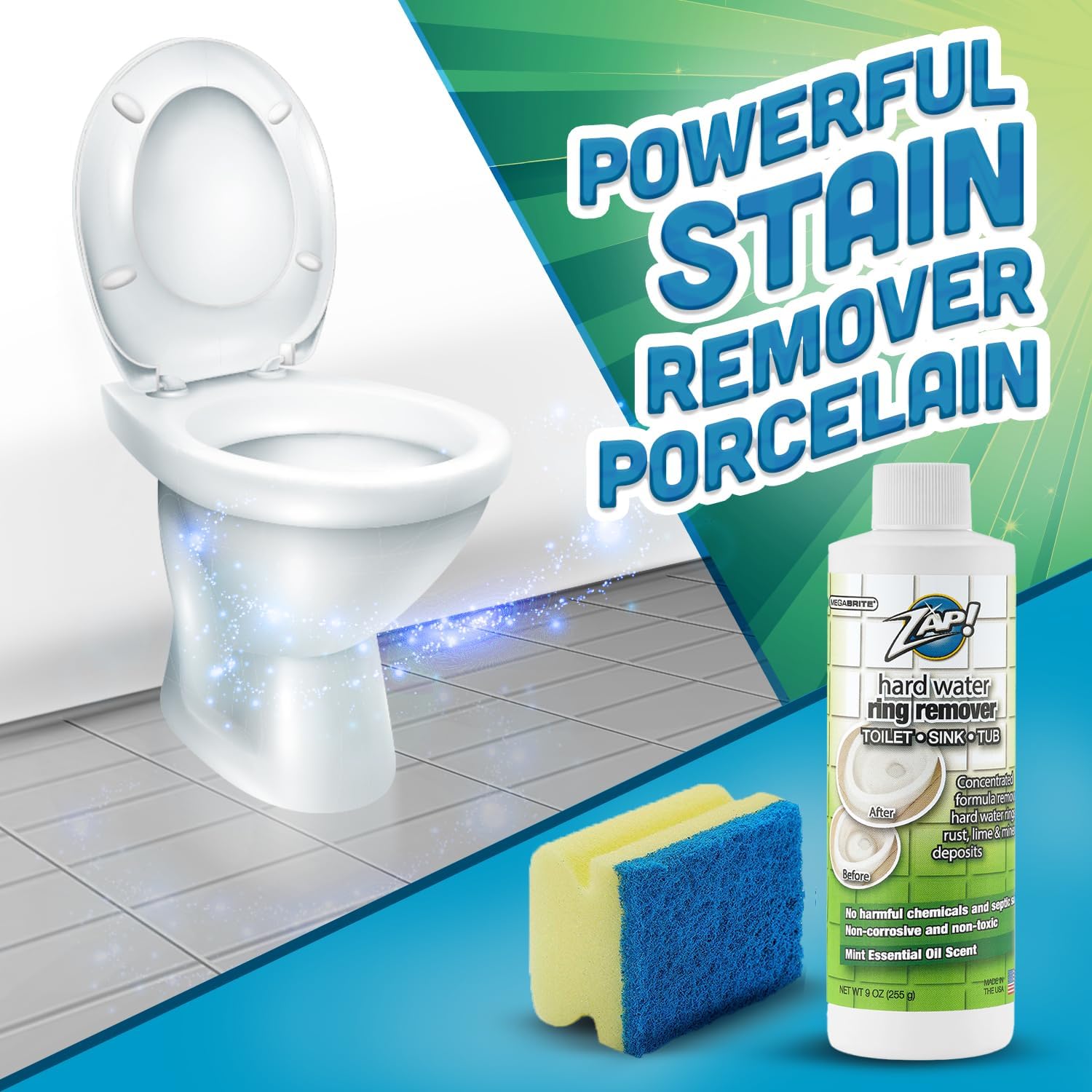 Megabrite Toilet Bowl Stain Remover 9 oz