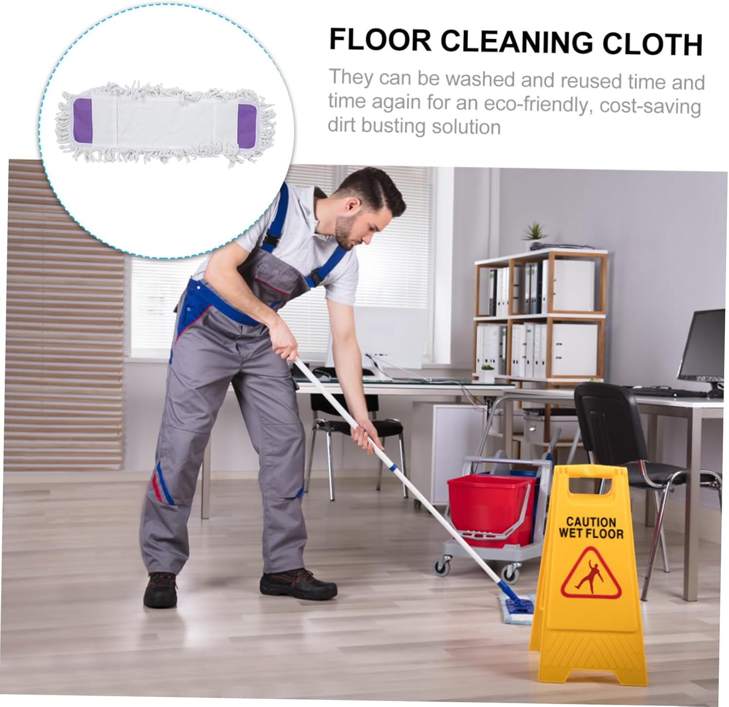 Minkissy Reusable Microfiber Mop Pads for Floor Cleaning