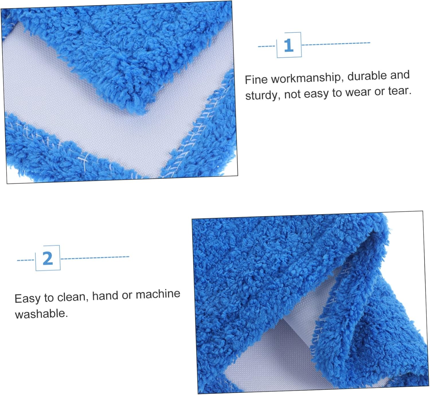 CALLARON Blue Reusable Mop Pads for Hardwood Floors 1