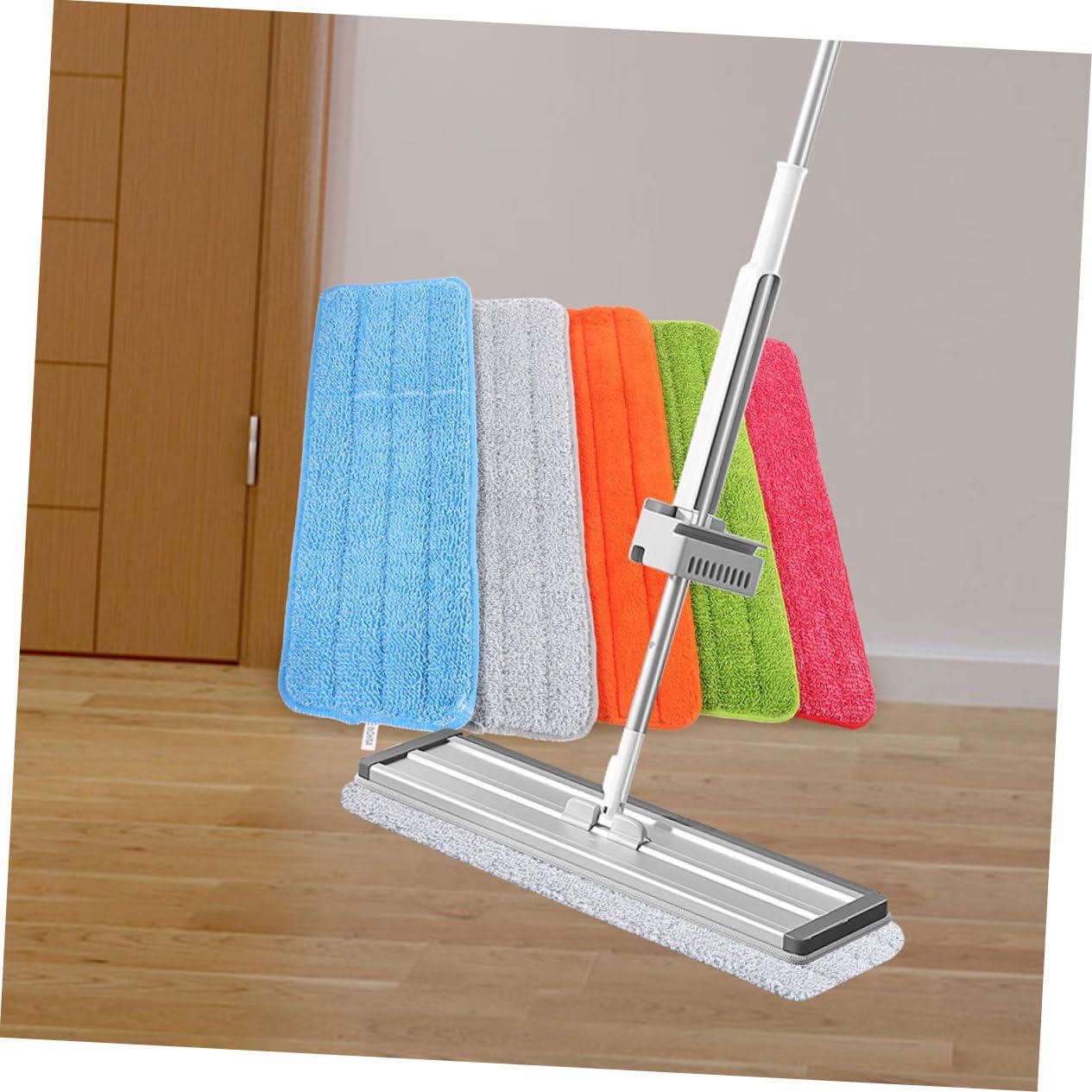 4pcs Reusable Fiber Cloth Mop Pads for Home and Commercial Use