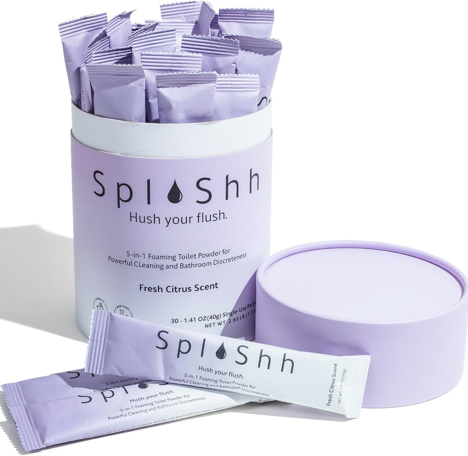 SplaShh 5 in 1 Toilet Bowl Cleaner 30 Powder Packets