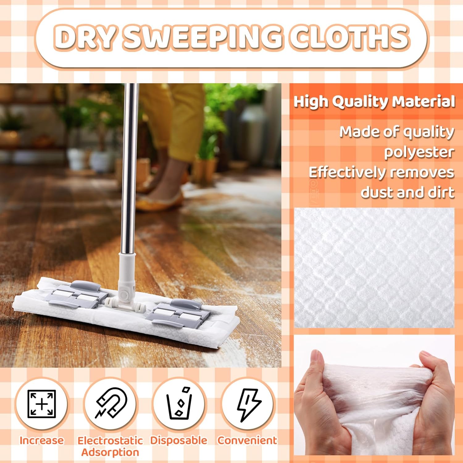 Maxcheck 400 Count XL Dry Mop Pads 17 x 98