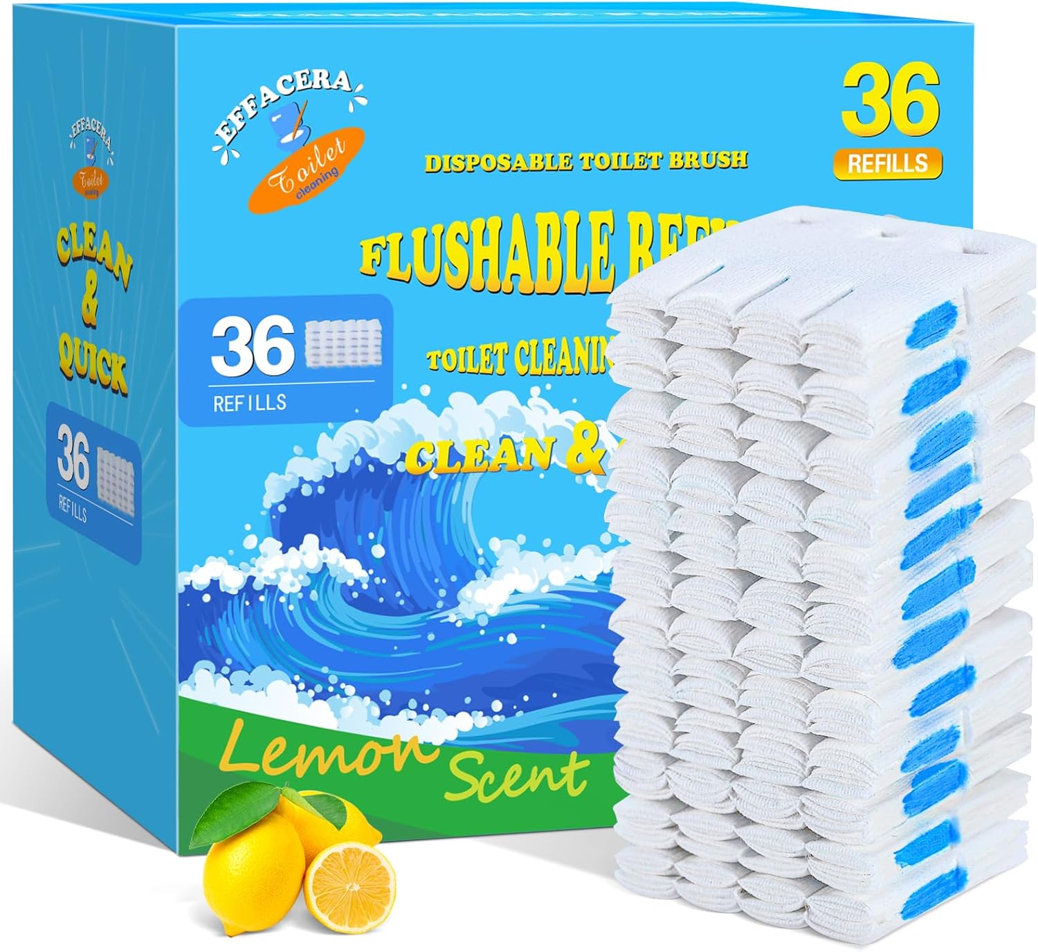36 Refill Sheets for Toilet Bowl Cleaners